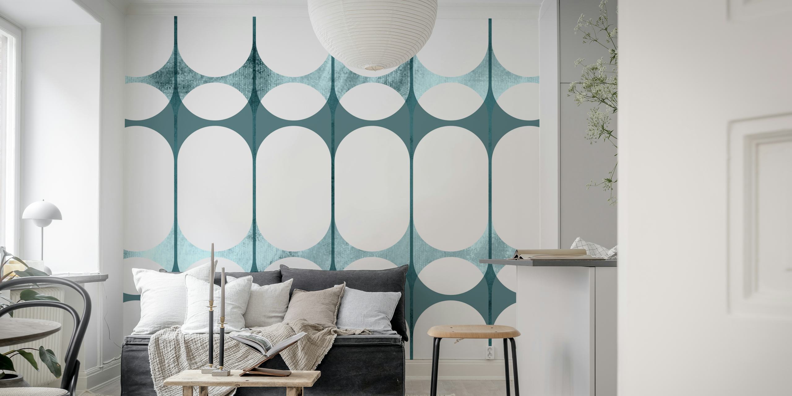 Frosty Geometric Chic tapet i et rom