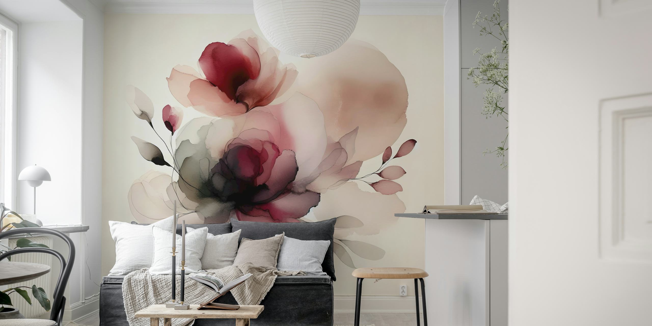 Tapeta Soft Petal Dream w pokoju