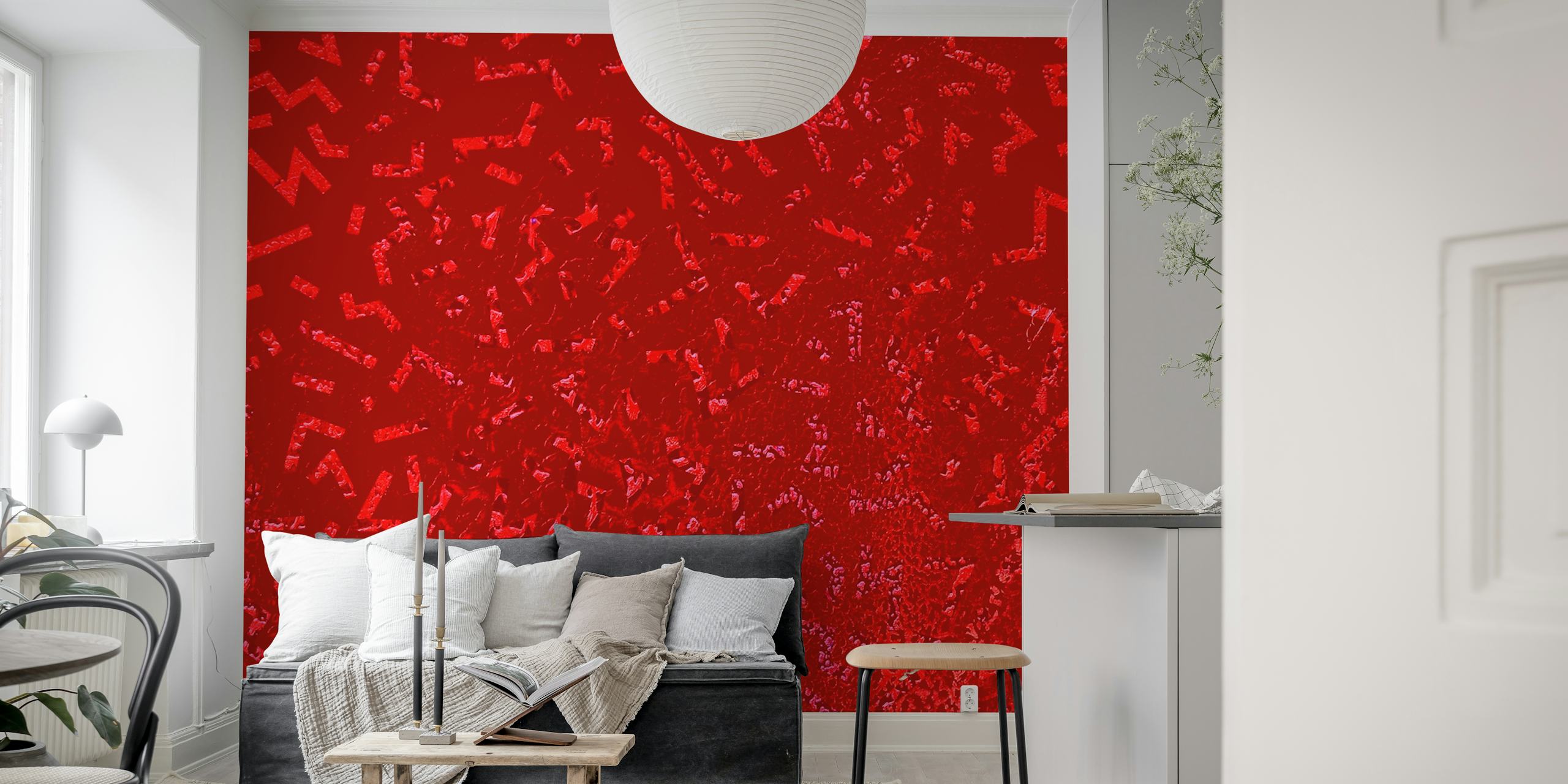 Crimson Chaos wallpaper in a room setting