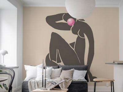 Abstract Pink Bubble Pose