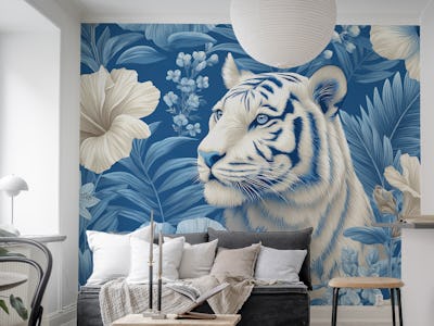 Blue Tiger in Blue Jungle
