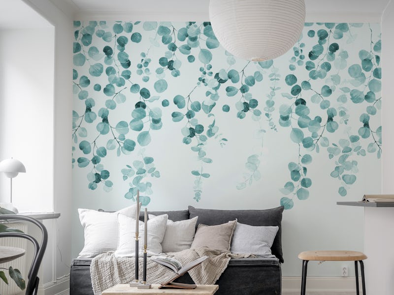 Eucalyptus Wall in Teal