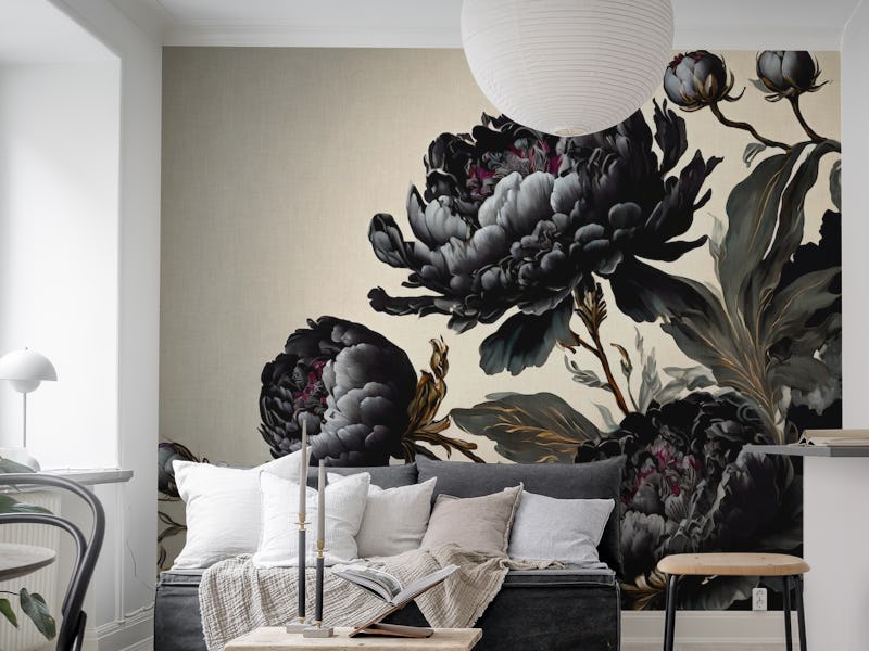 black baroque peonies