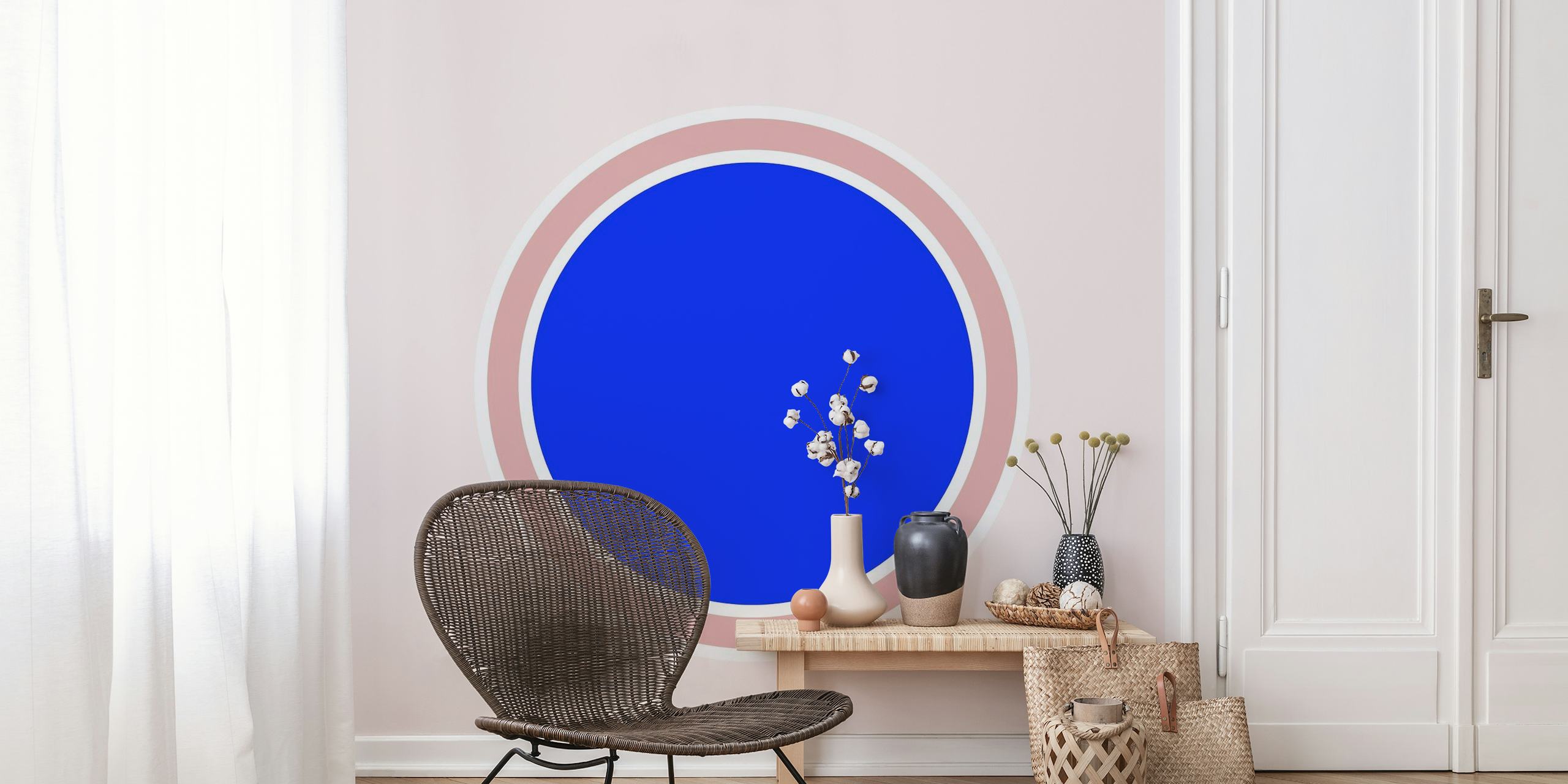 Cobalt Blue Spot Minimal Pop wallpaper