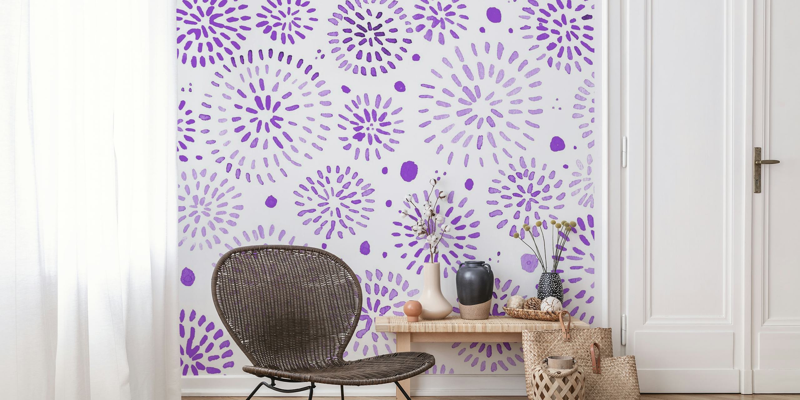 Fireworks purple wallpaper