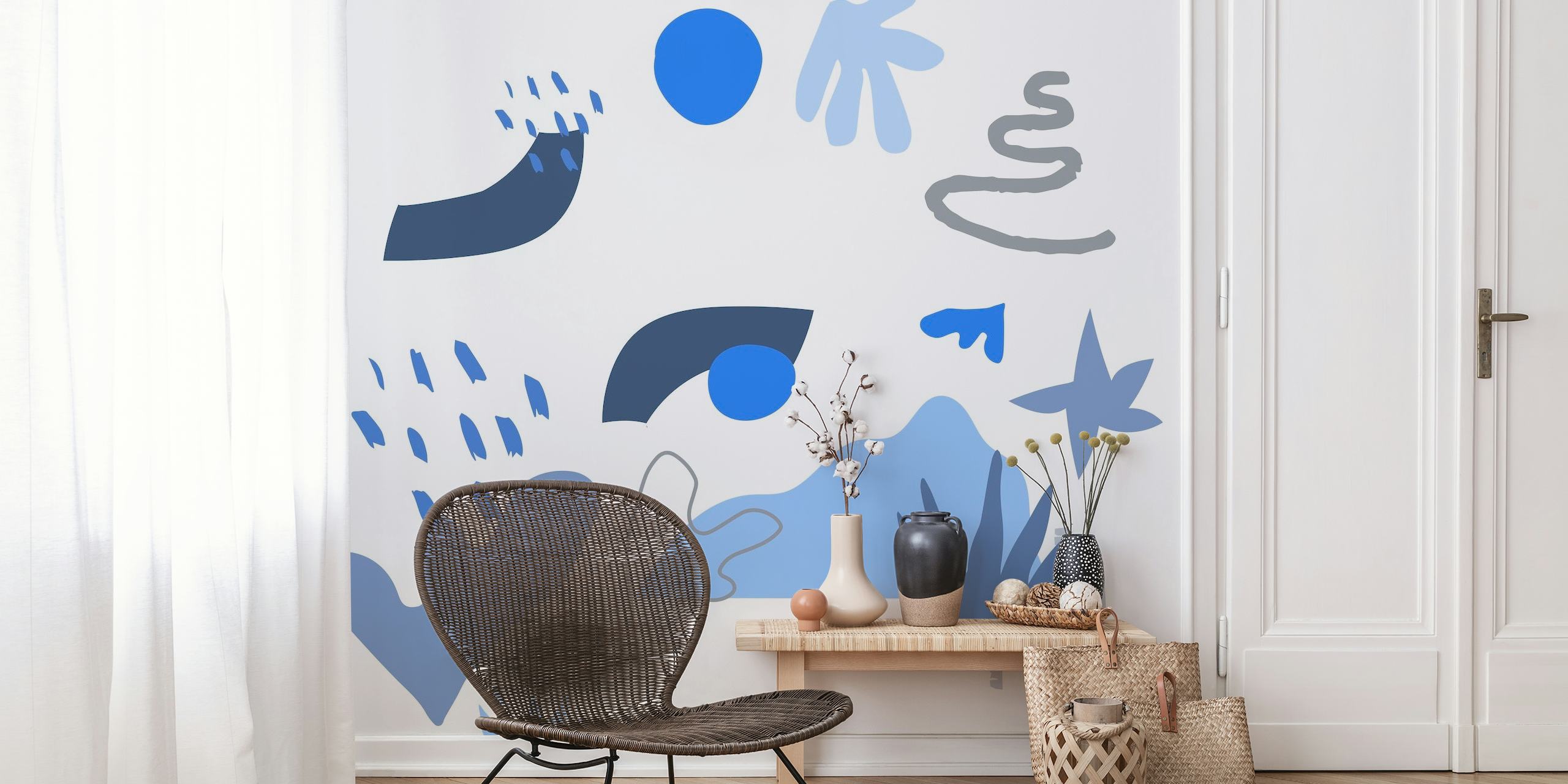 Matisse Inspired Mountains wallpaper
