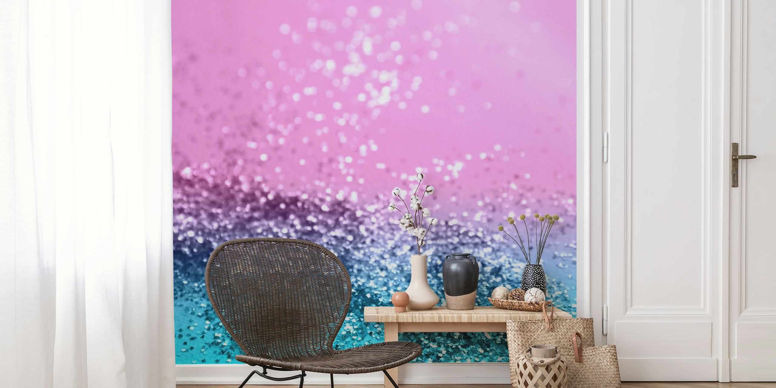Tropical Beach Lady Glitter 1 wallpaper
