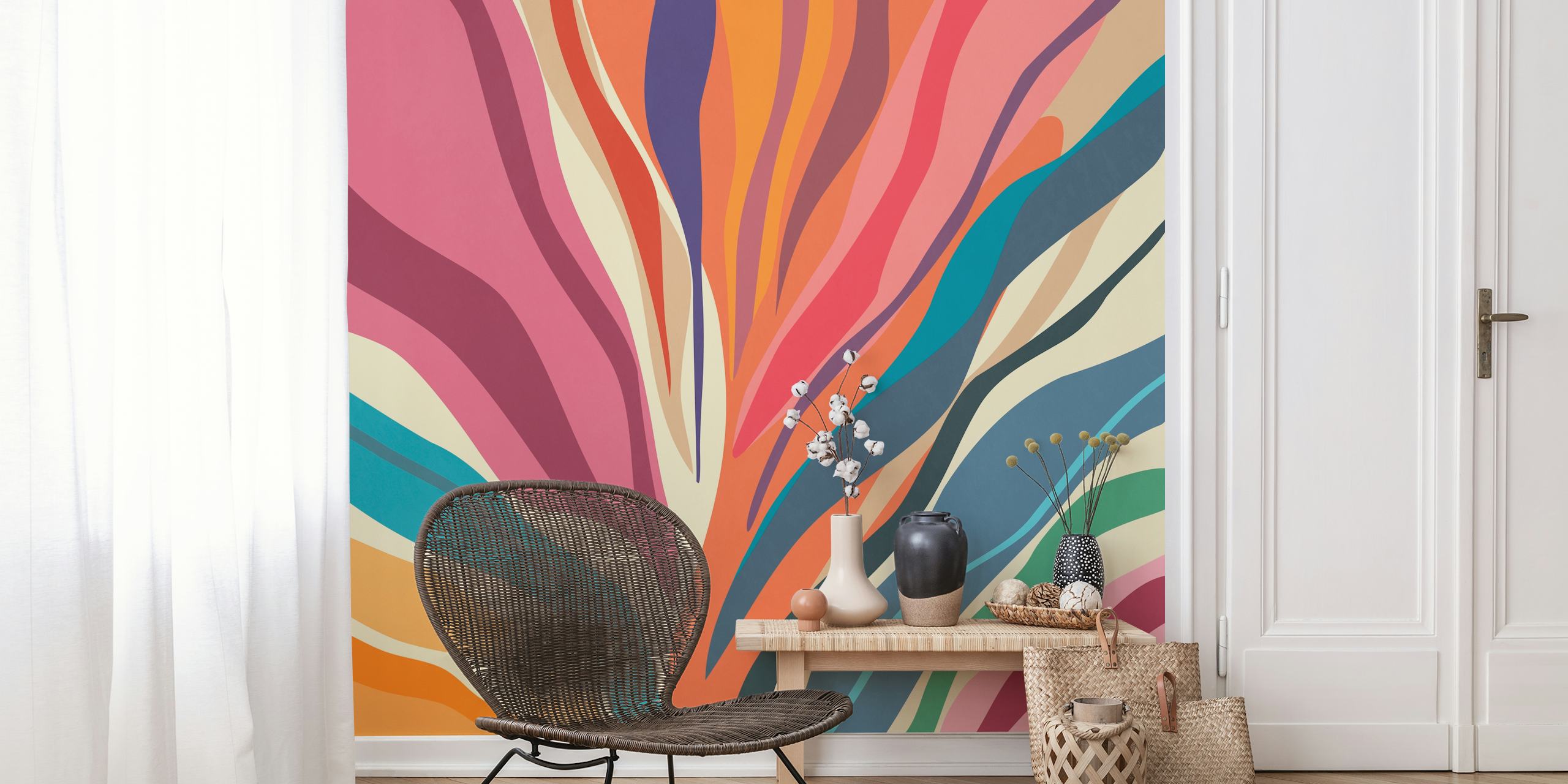 Blooming 2 wallpaper design in a room