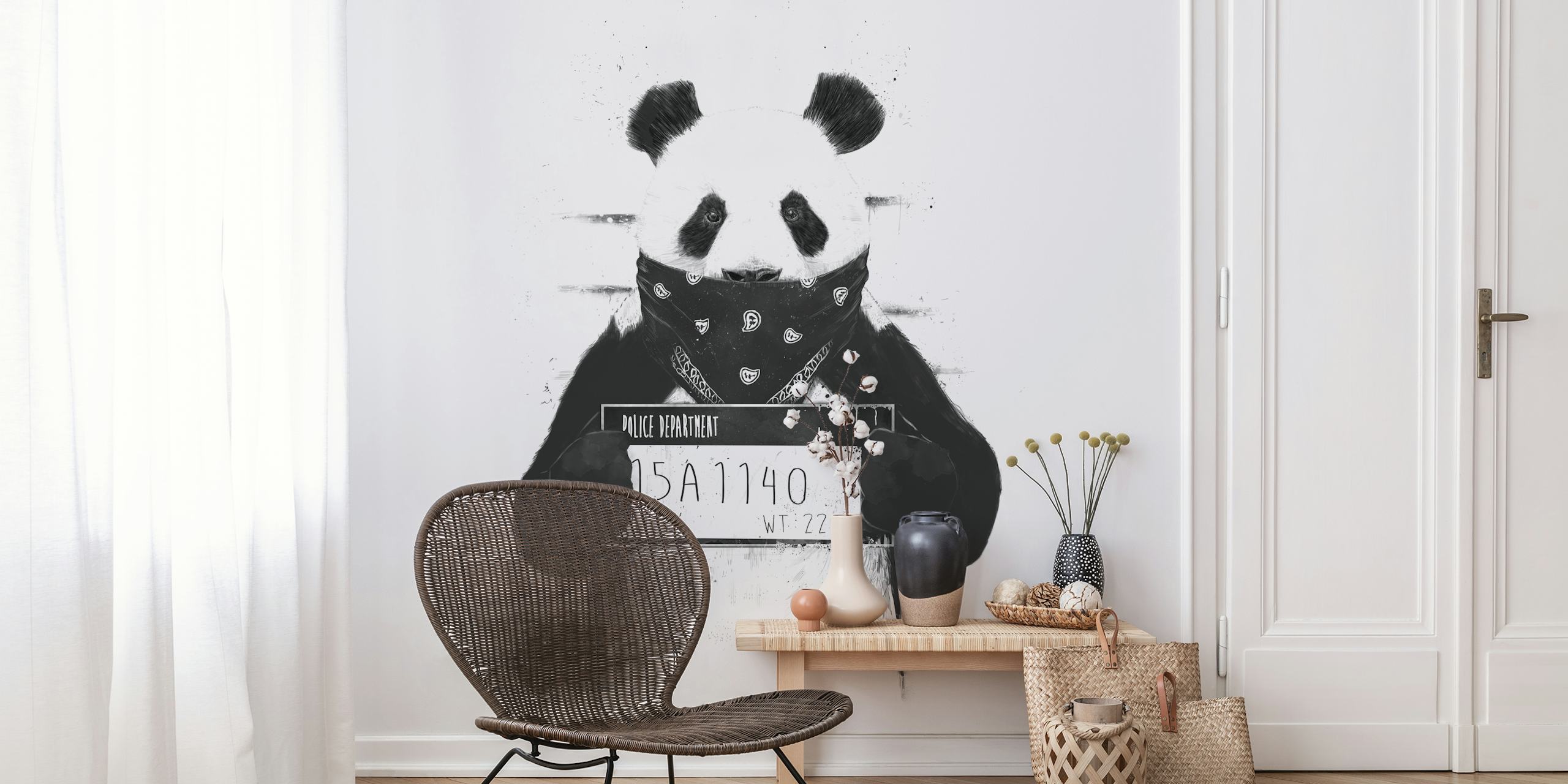 Bad Panda wallpaper in a room