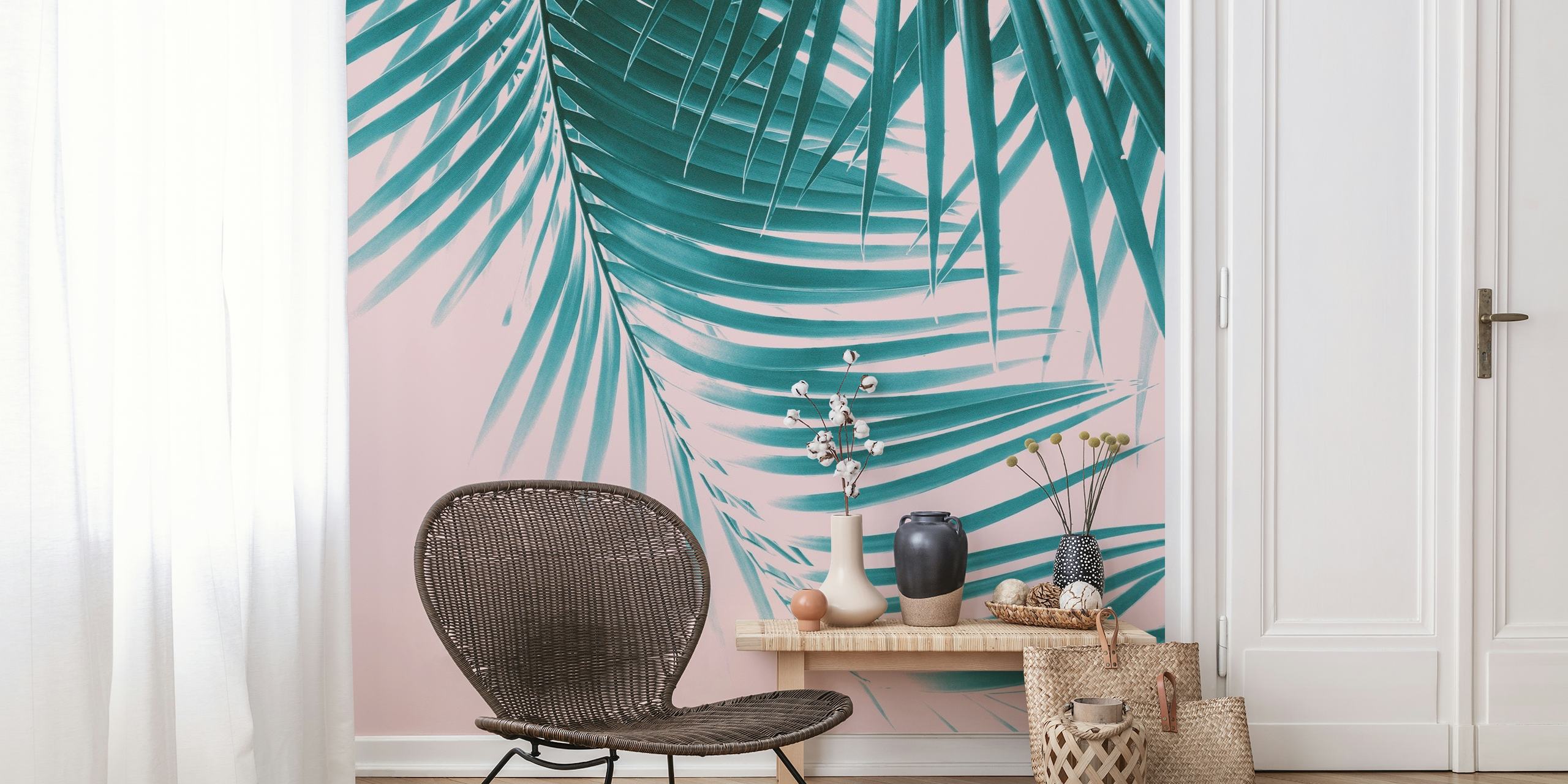 Palm Leaves Summer Vibes 1 behang
