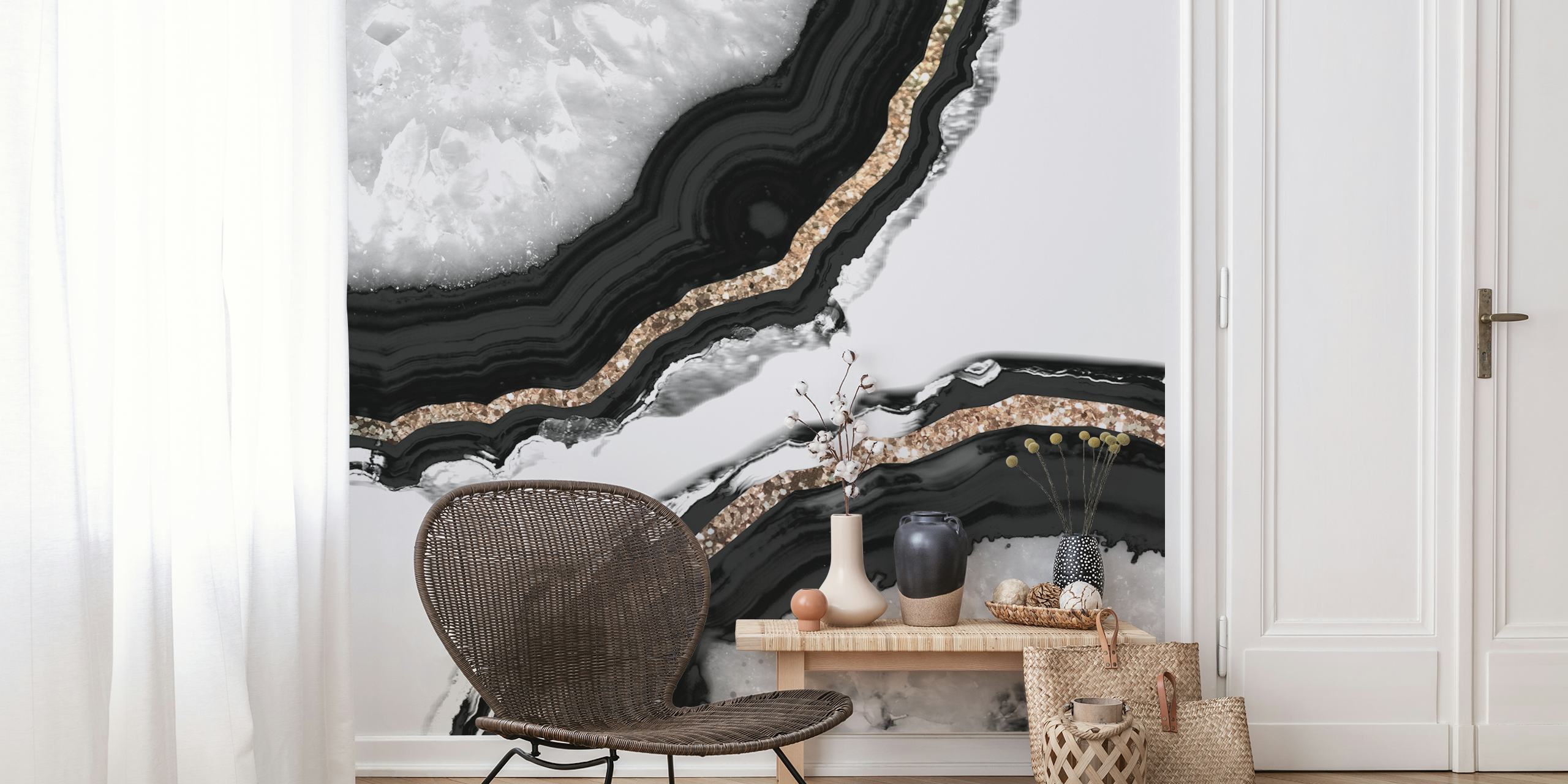 Agate Glitter Glam 2 behang in een kamer