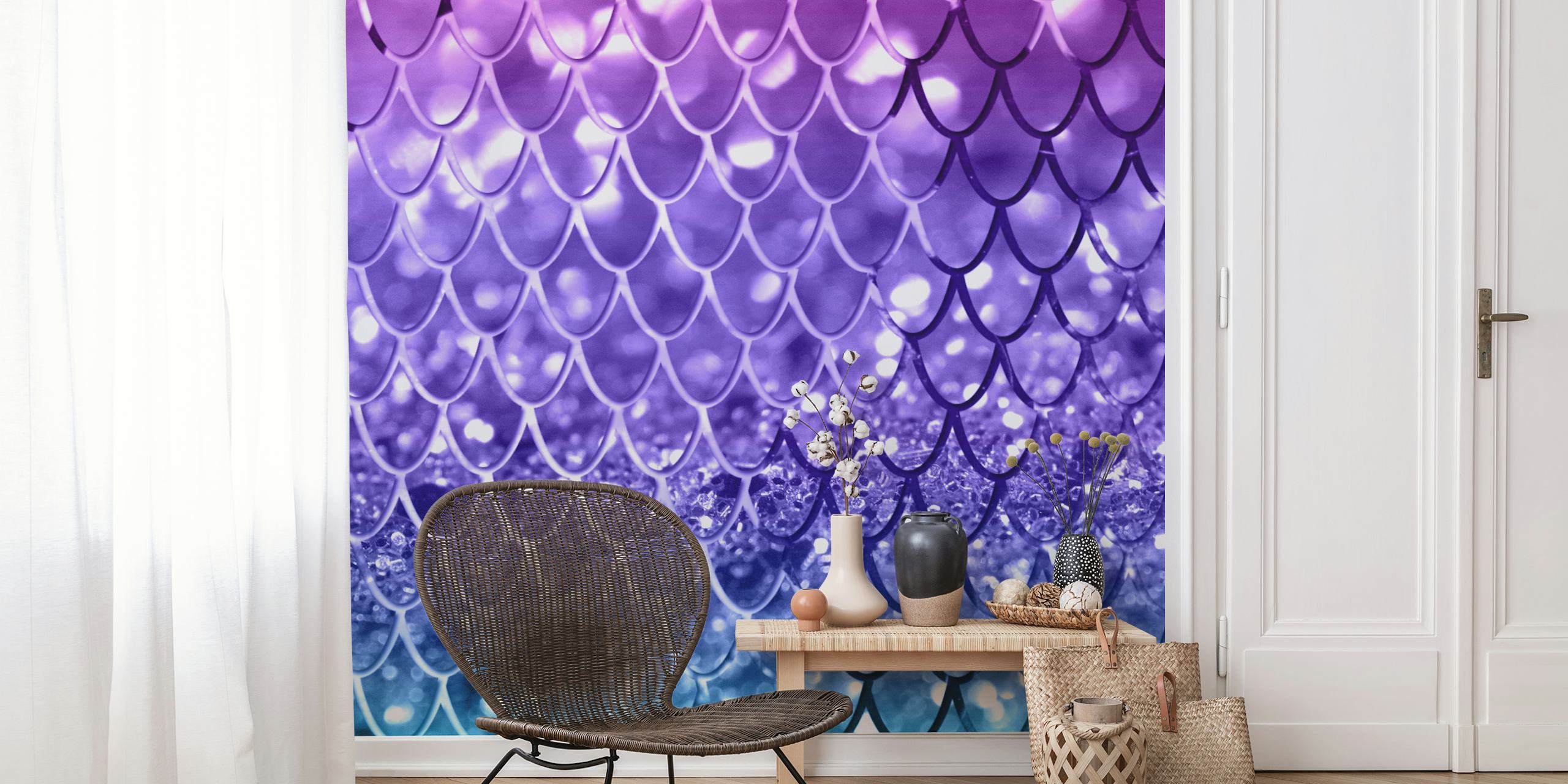 Σχεδίαση ταπετσαρίας Mermaid Scales Glitter