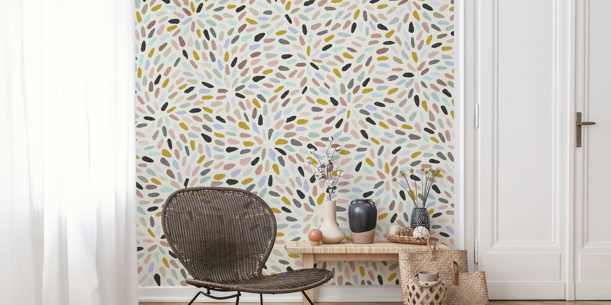 Hand Drawn Organic Shapes Cozy and Neutral WM σε ένα δωμάτιο