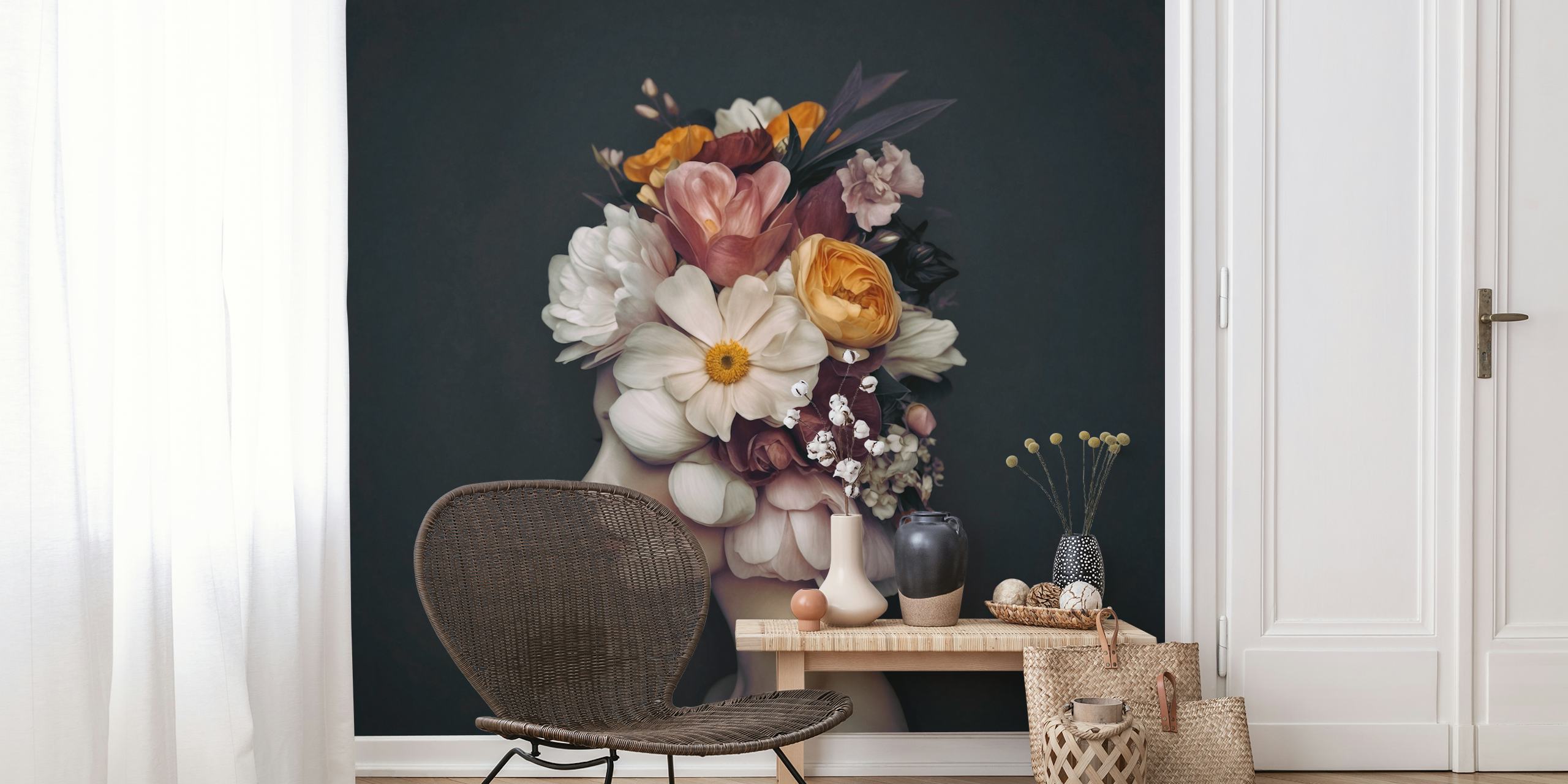 Female Bloom Elegance wallpaper in a room