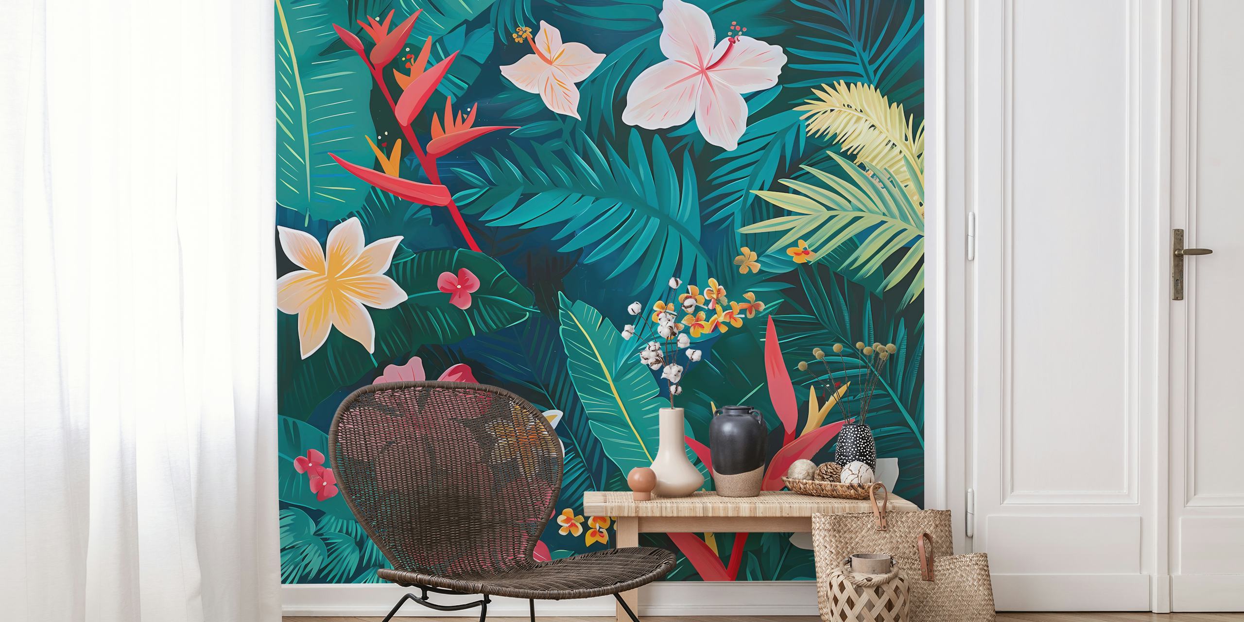 Tropical Garden 42 wallpaper in a room