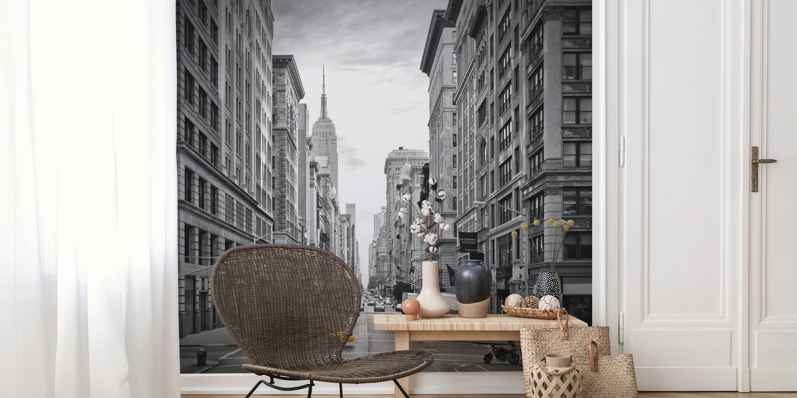 Murale Dettagliatamente Illustrato Di New York City Fifth Avenue