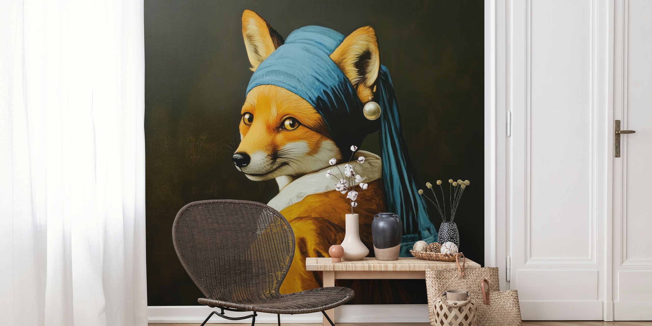 Design tapety s the fox with the pearl earring
