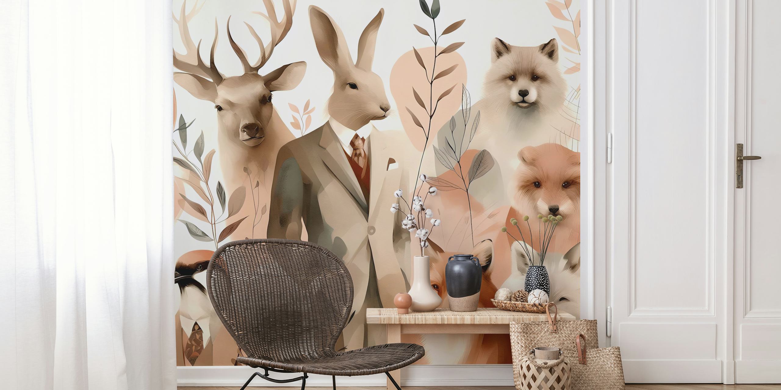 My Guardian Animals papel de parede em um quarto