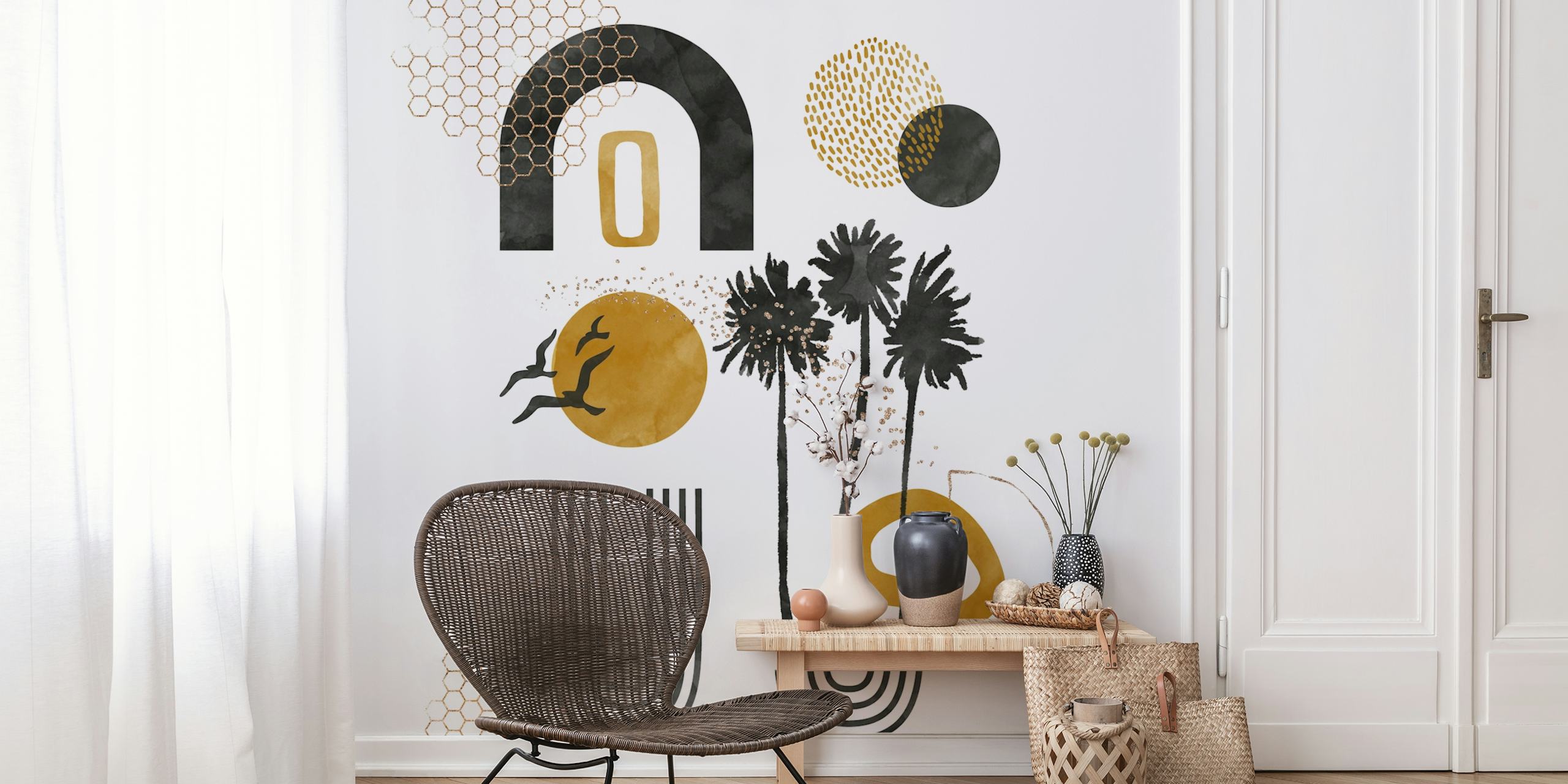 Minimalist Gold Nature dizajn tapeta