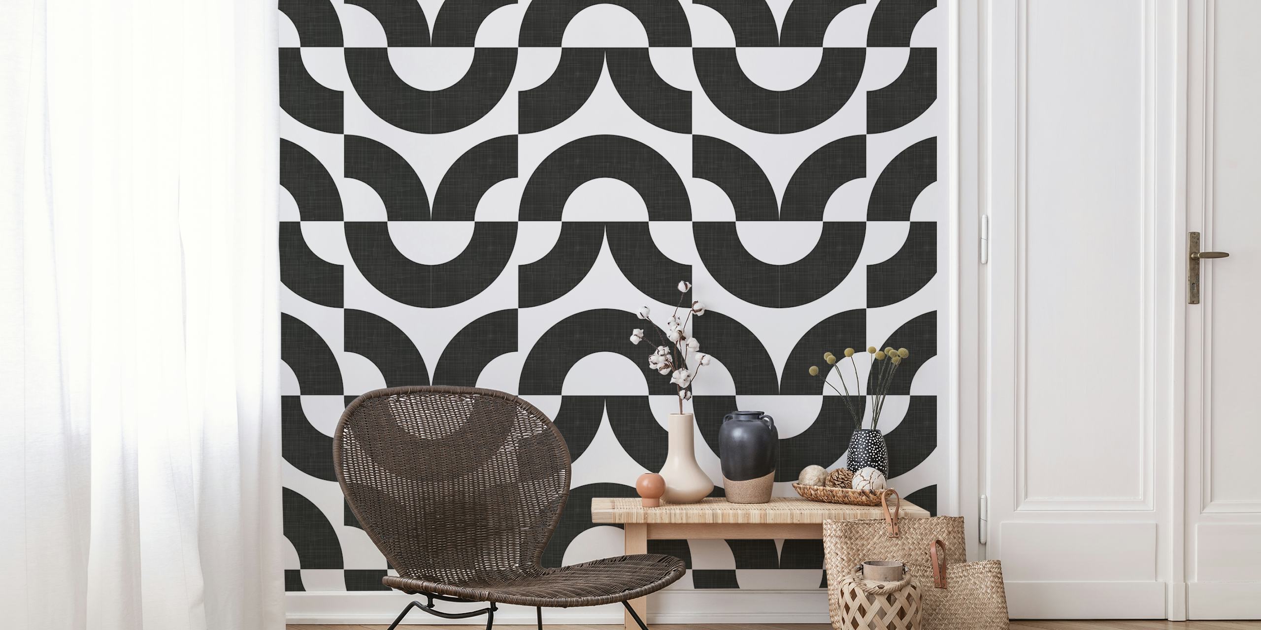 Tapeta Modern Geometry Bauhaus Vibes u sobi