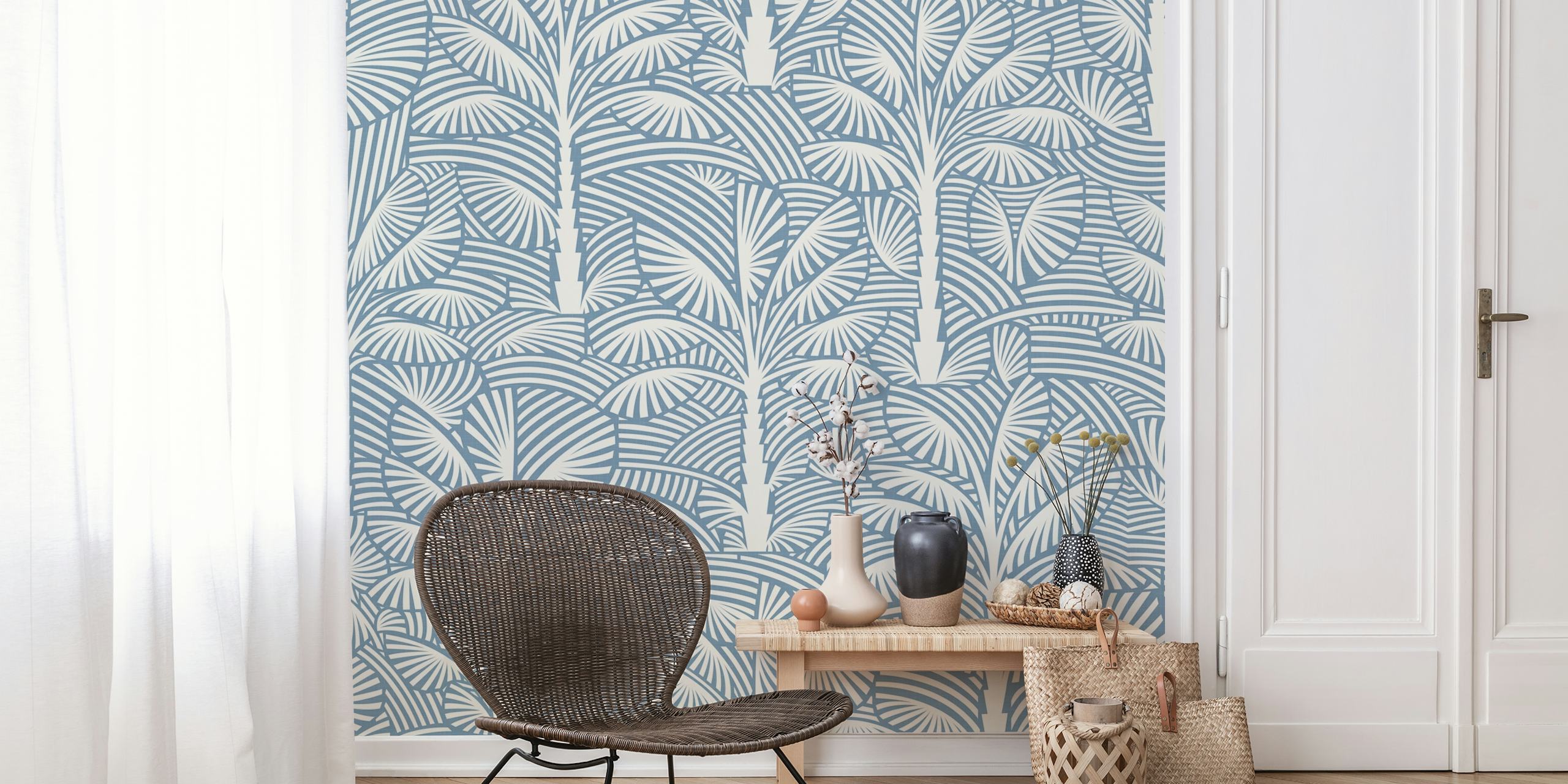 Papel de parede Exotic Palms Tropical Nature em um quarto
