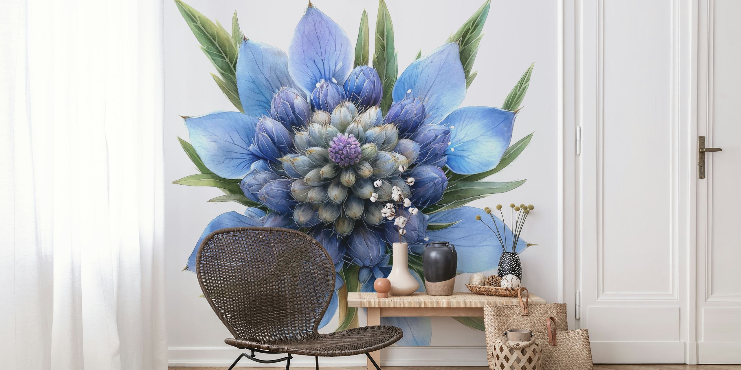 Tapeta Sea Holly Bloom w pokoju