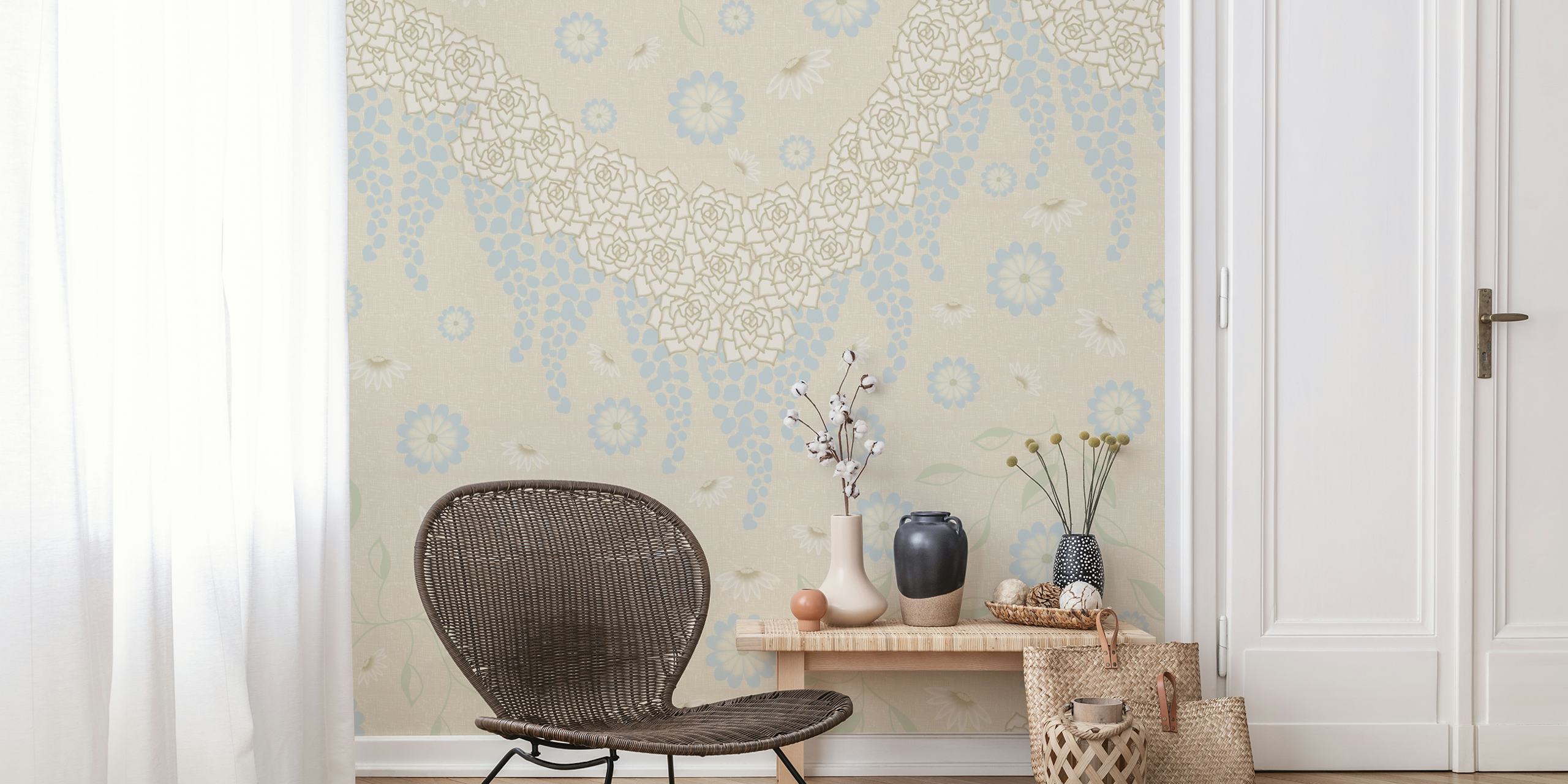 Tea on the Terrace wallpaper in a room
