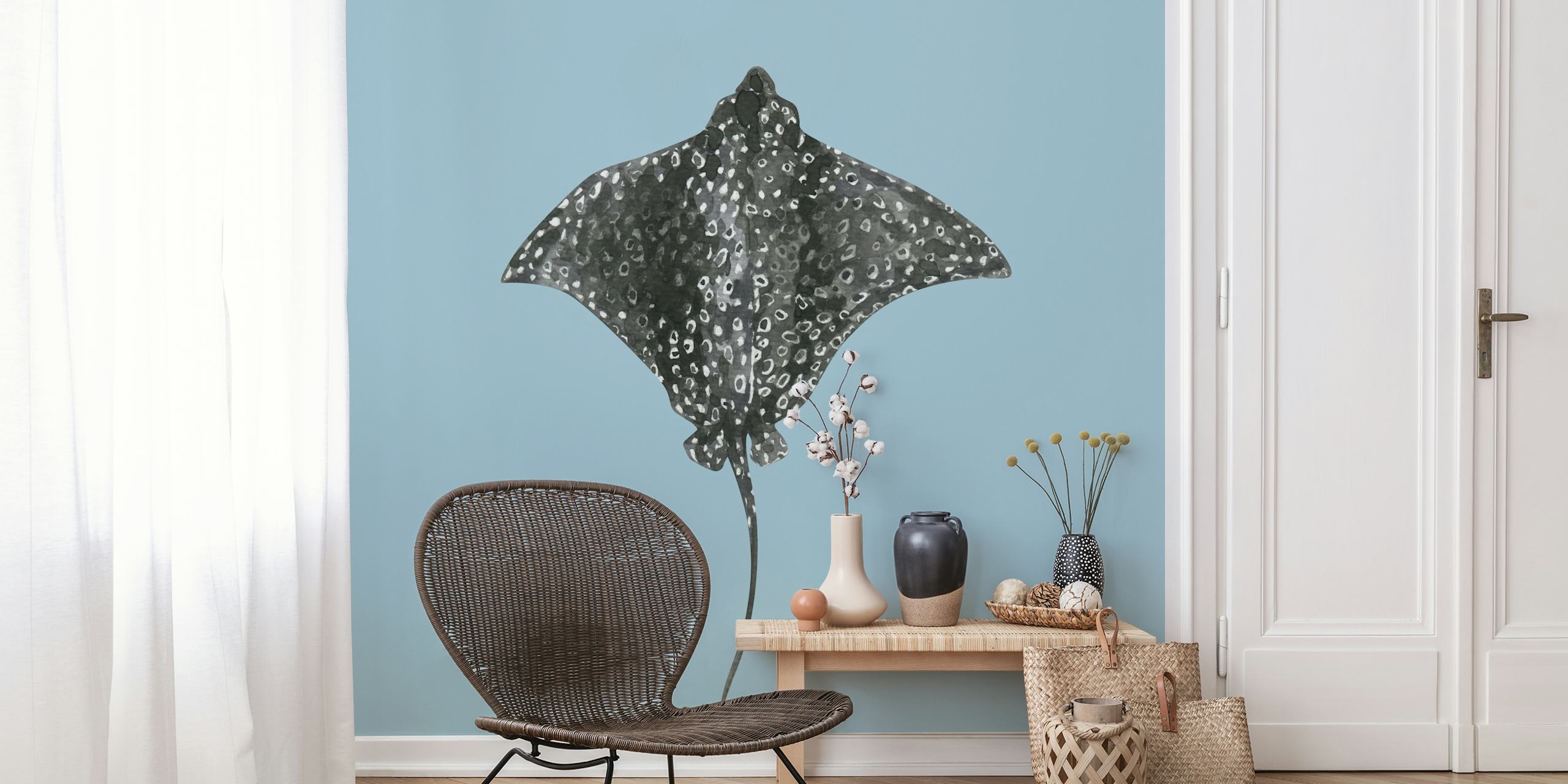 Tapeta Spotted Eagle Ray u postavci sobe