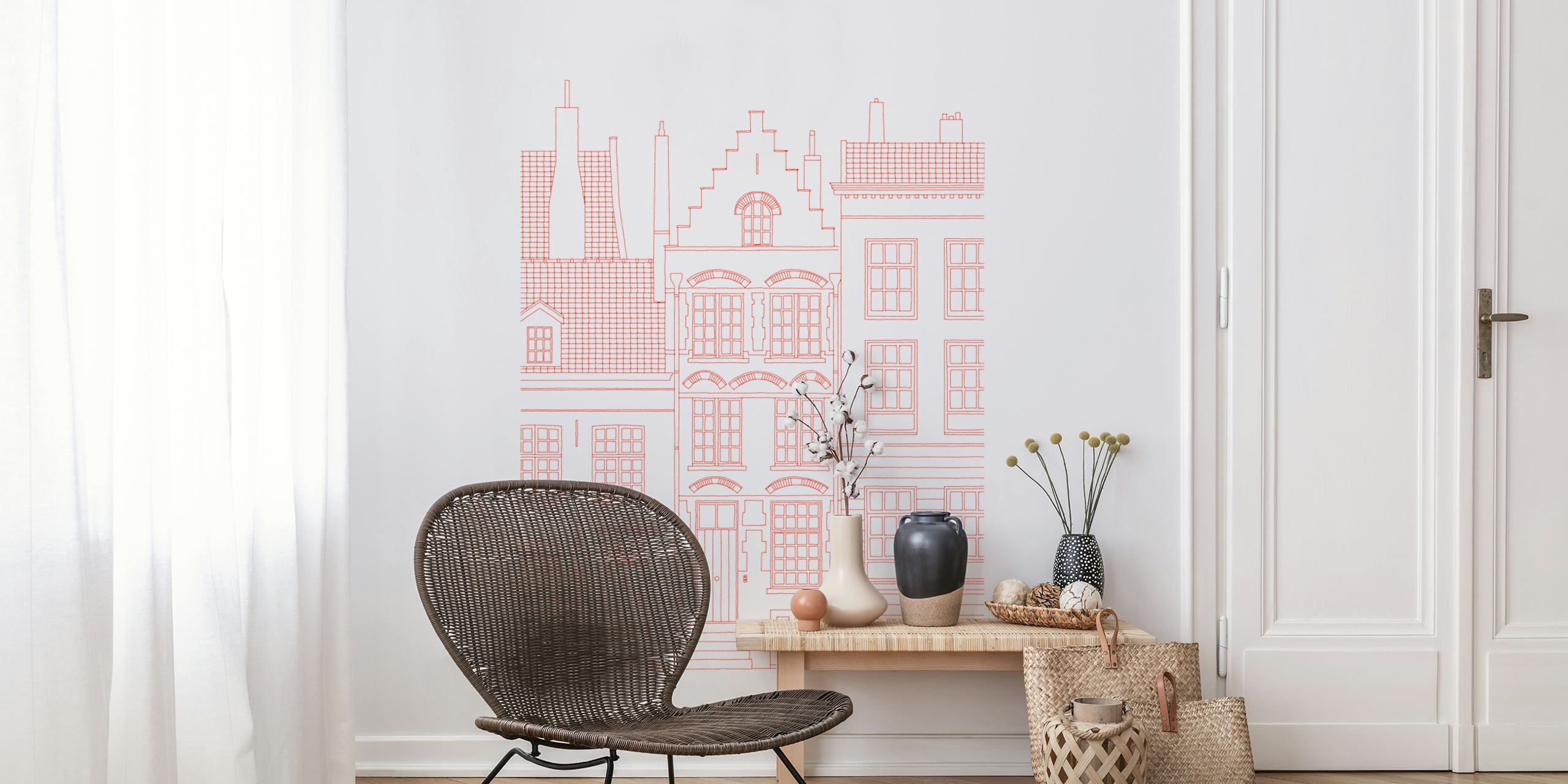 Amsterdam - Lines tapet i et rom