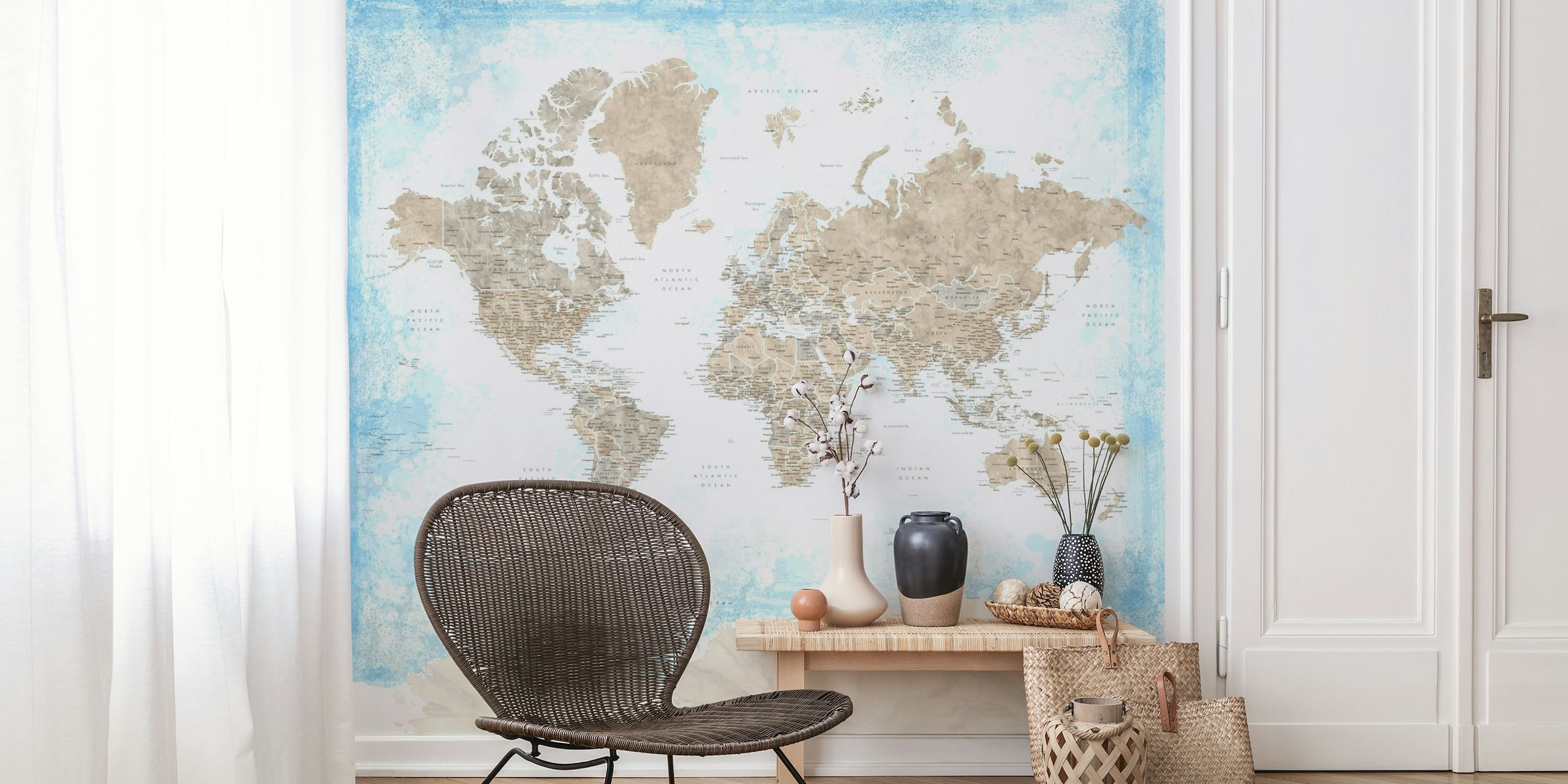 World map Ghada Antarctica wallpaper