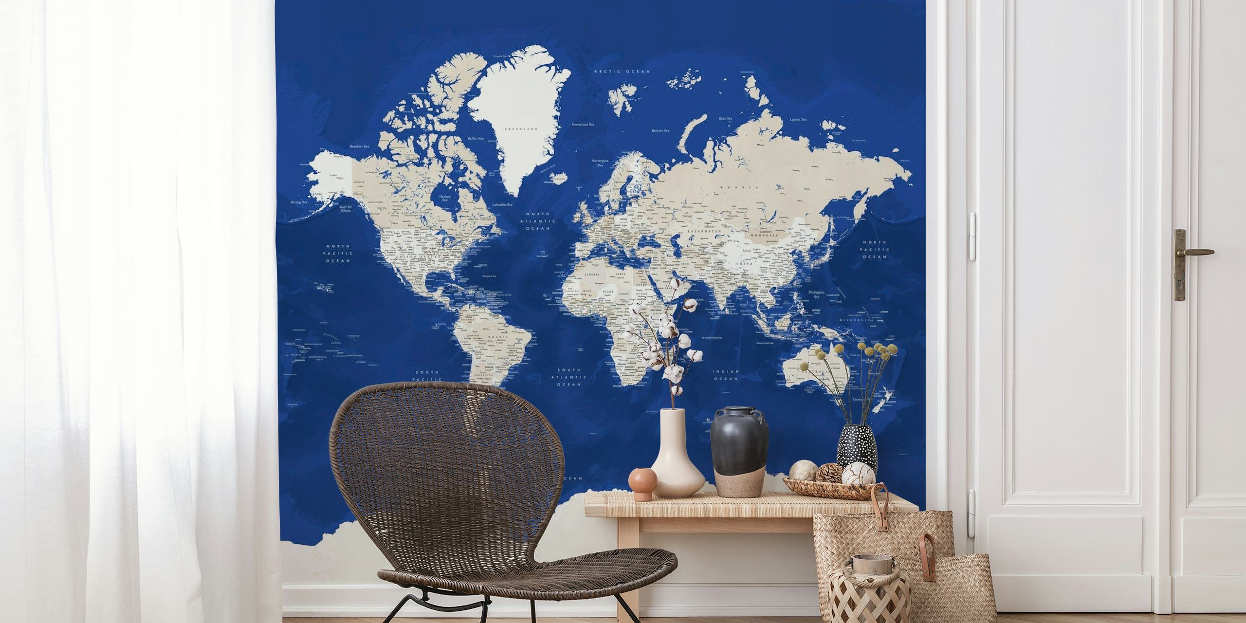 World map Kameryn Antarctica wallpaper
