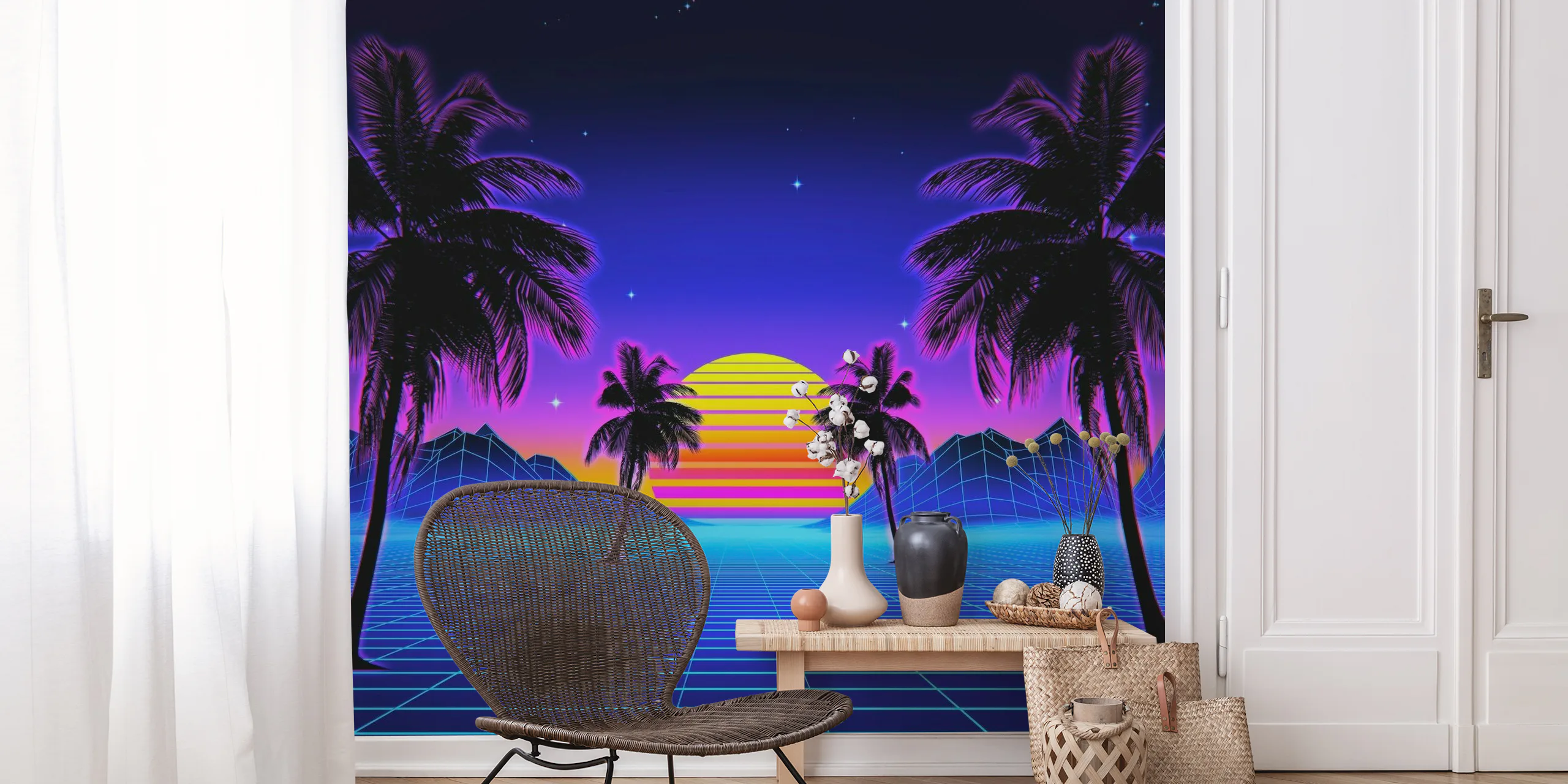 80s Retro Computer Art Wallpaper | Unmatched Vintage Wall Murals ...