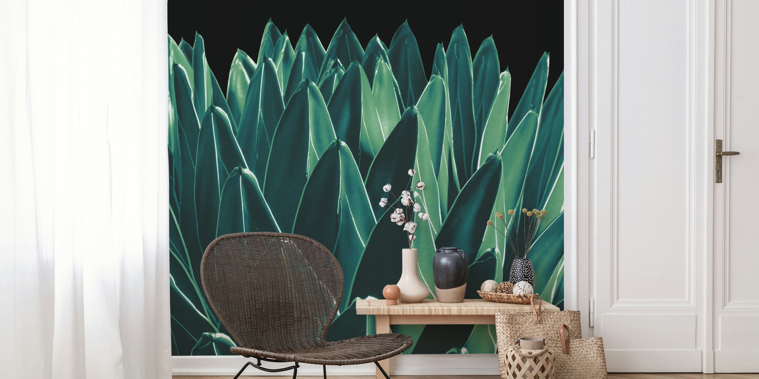 Carta da parati Agave Chic 11 in una stanza elegante