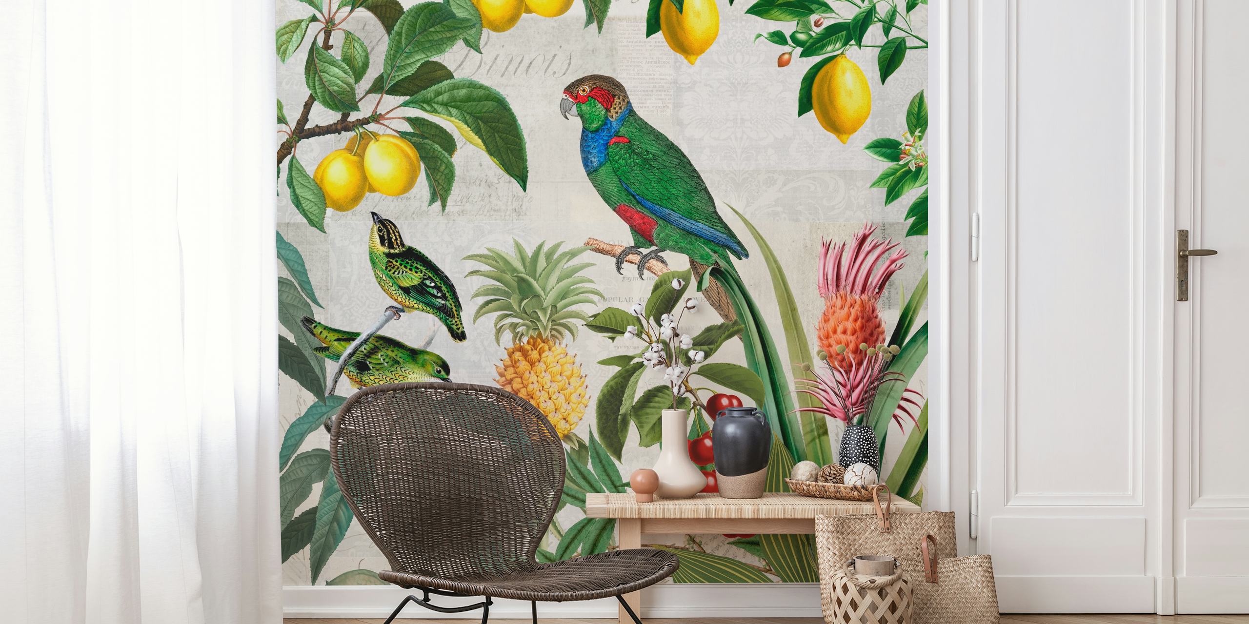 Fruit Paradise Tapetdesign in einem Zimmer