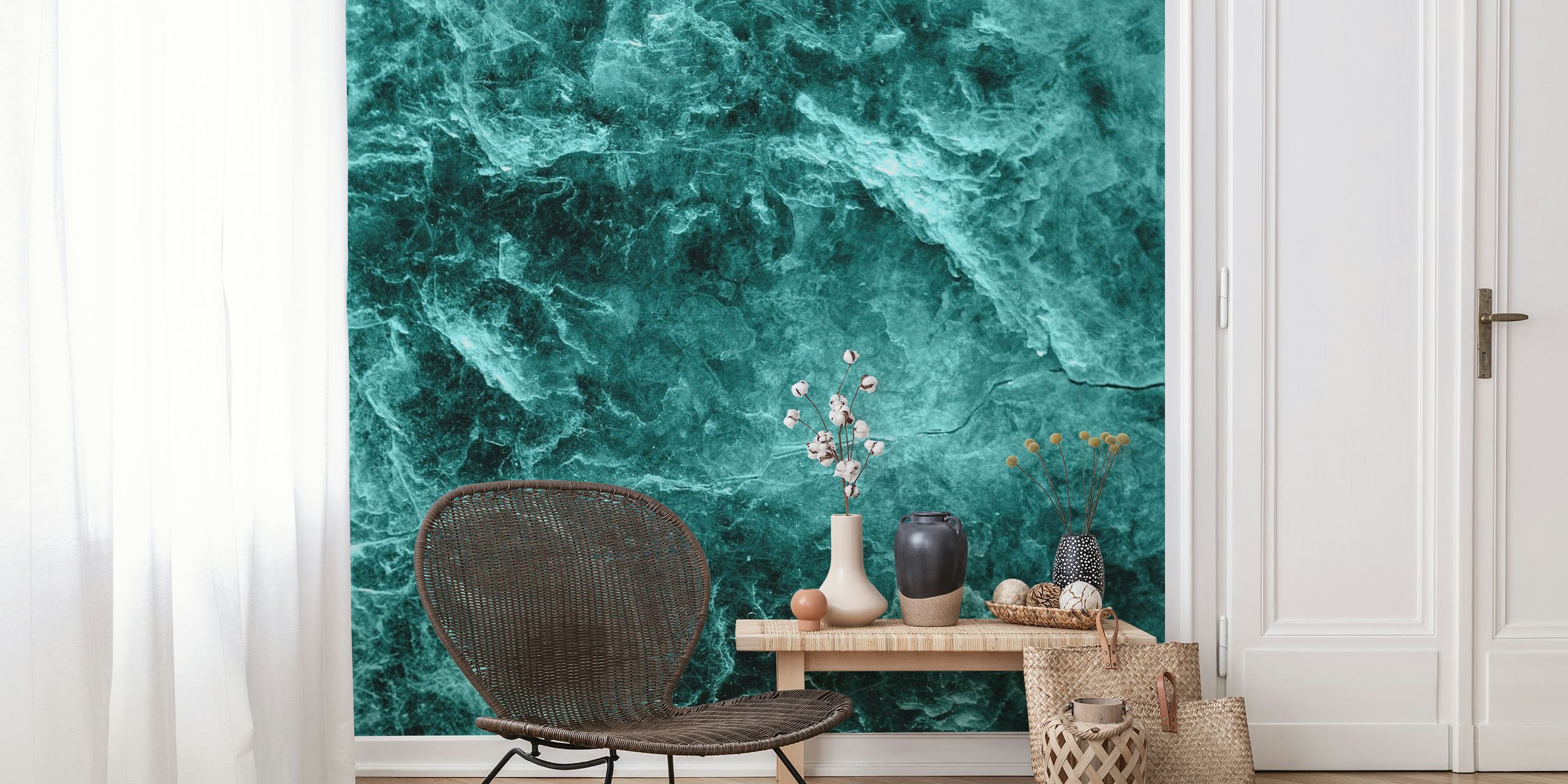 Enigmatic Deep Green Marble 1 papel de parede