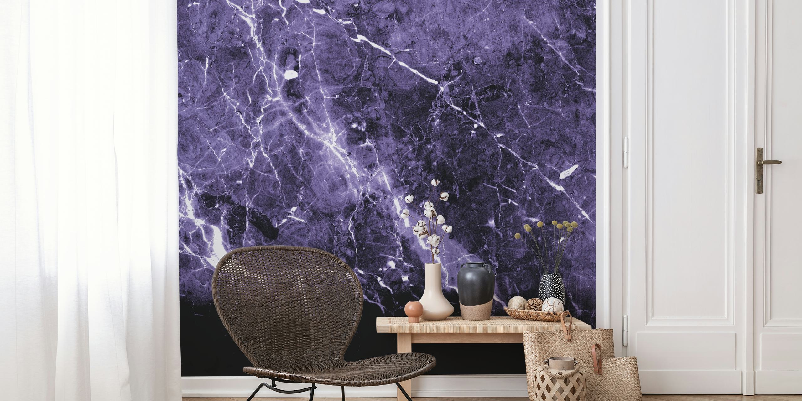 Elegant Ultra Violet Marble Texture for Wall Mural