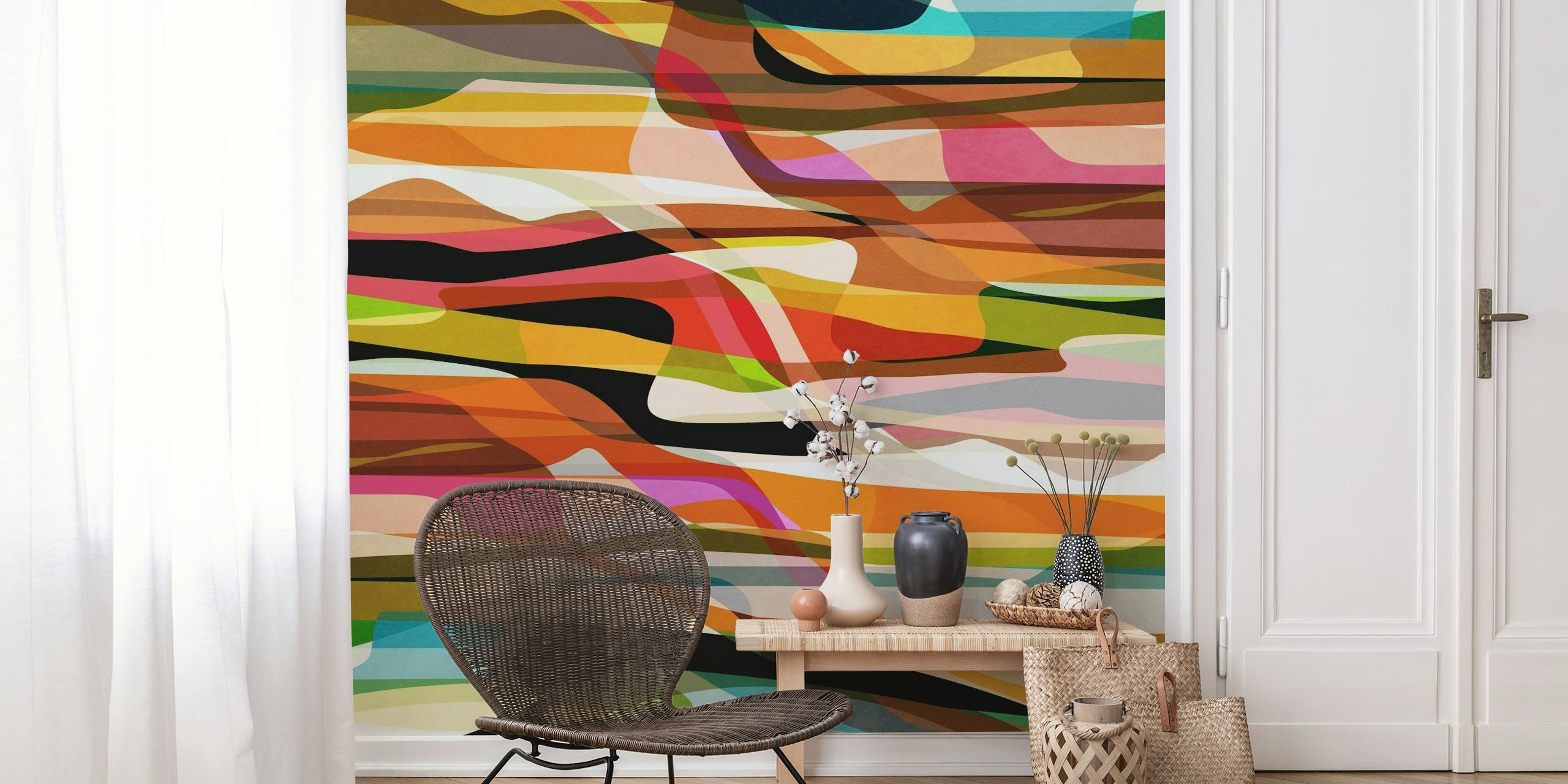 Colored Ripples 2 Wallpaper | Happywall