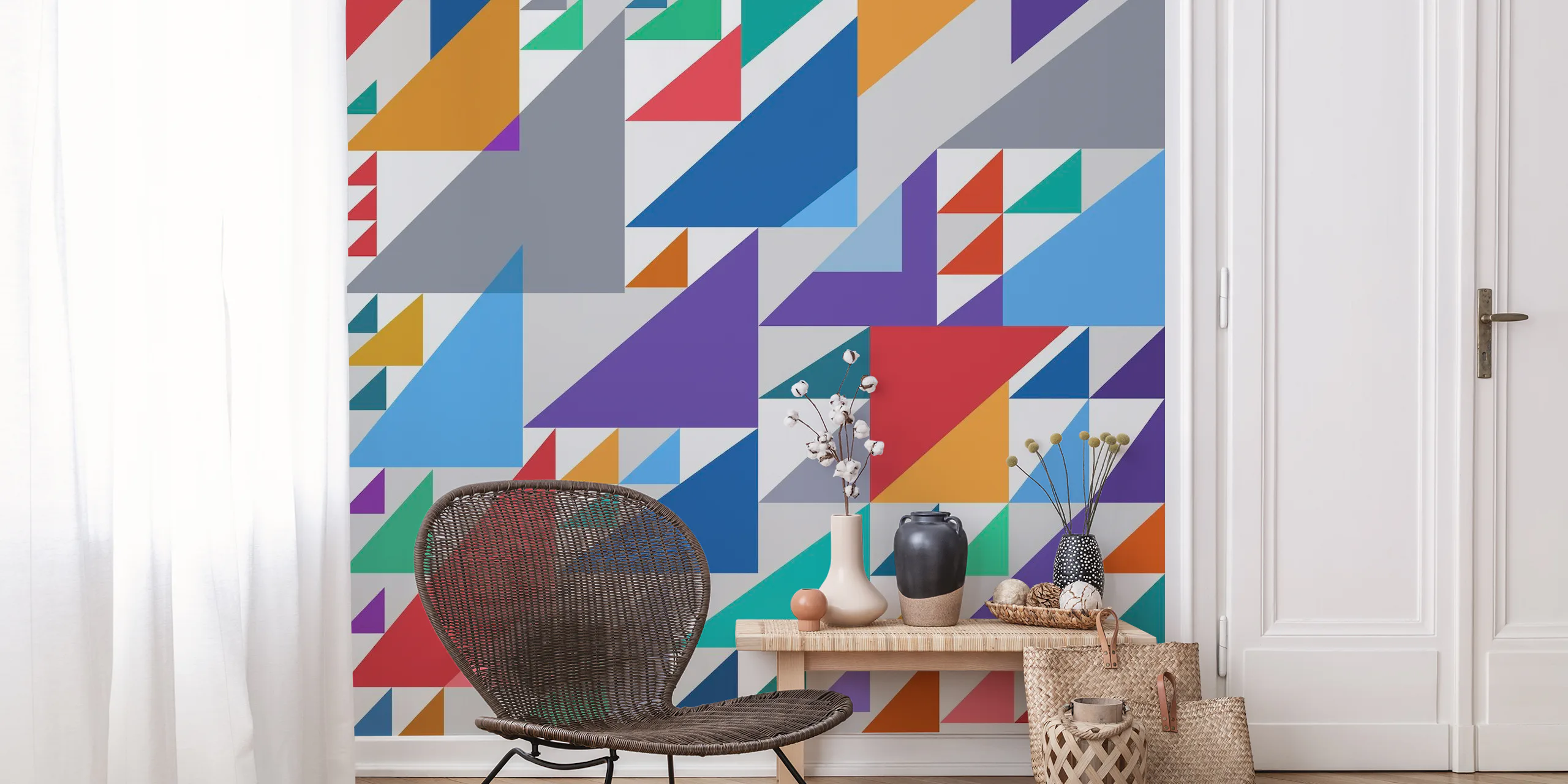 Multiple Triangles Wallpaper - Geometric designs for your walls!