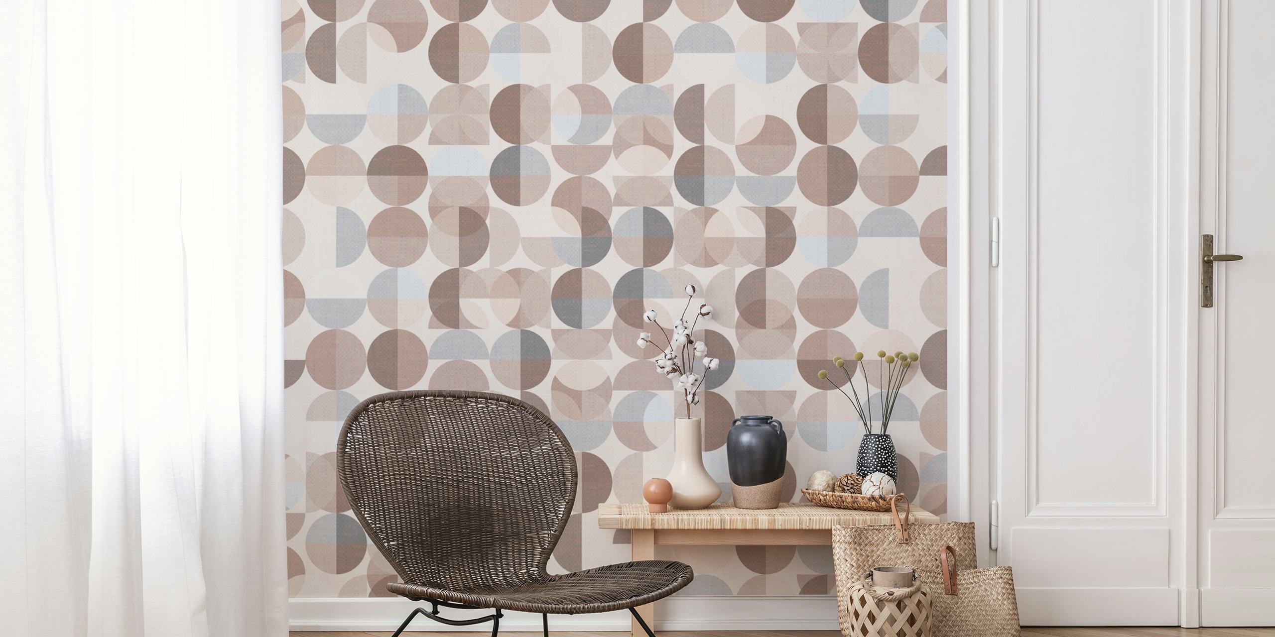 Geo Earth wallpaper pattern in a room