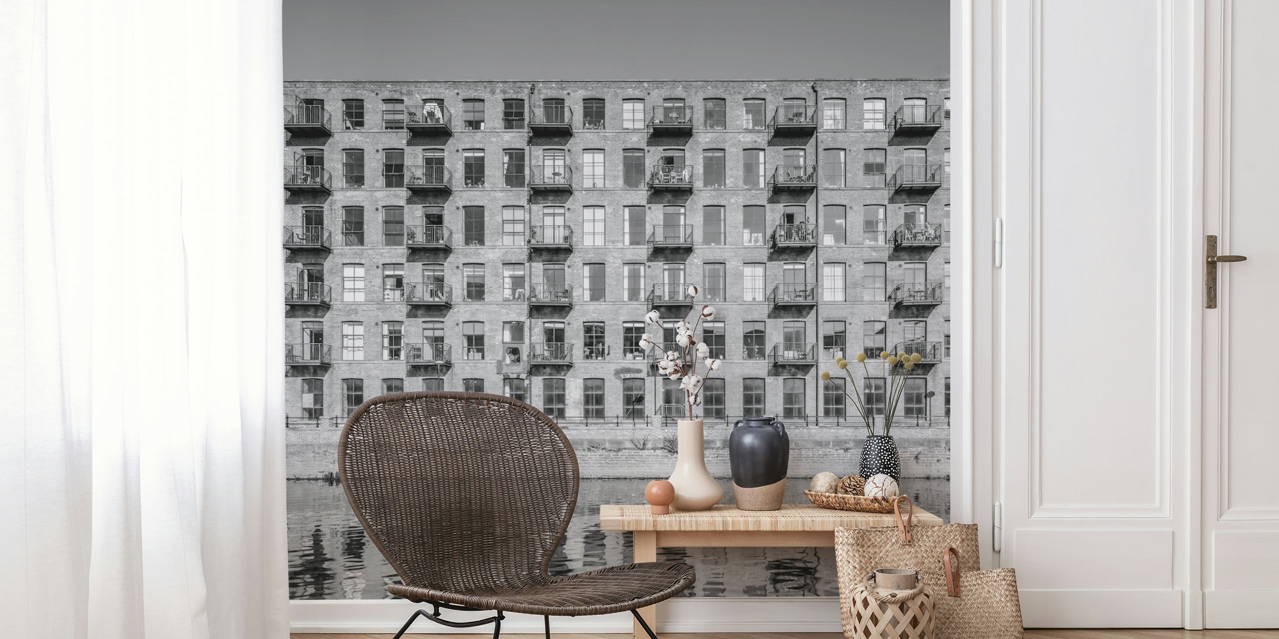 Behangontwerp Residential Building in een kamer