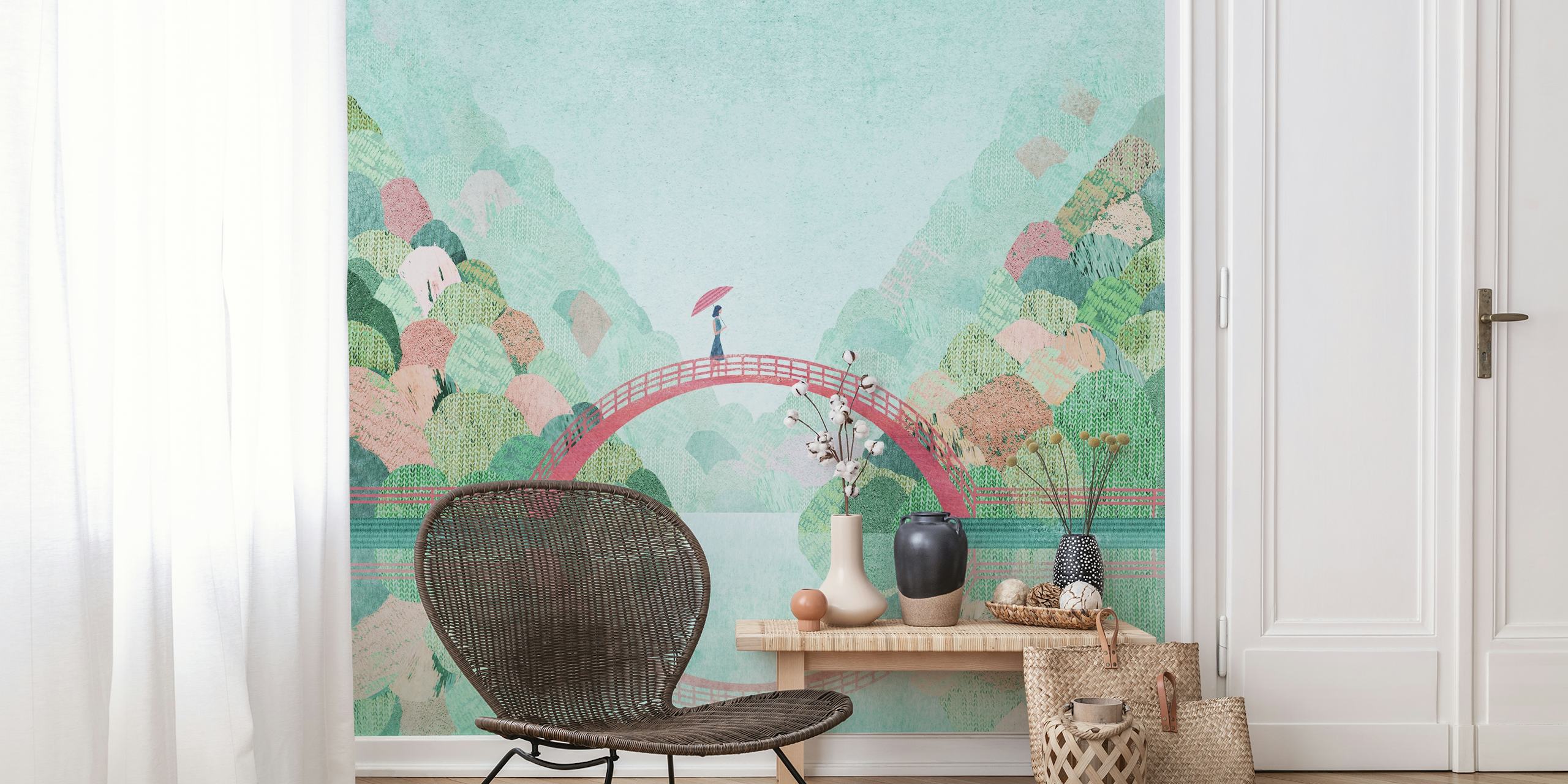 Girl on a Bridge behangontwerp