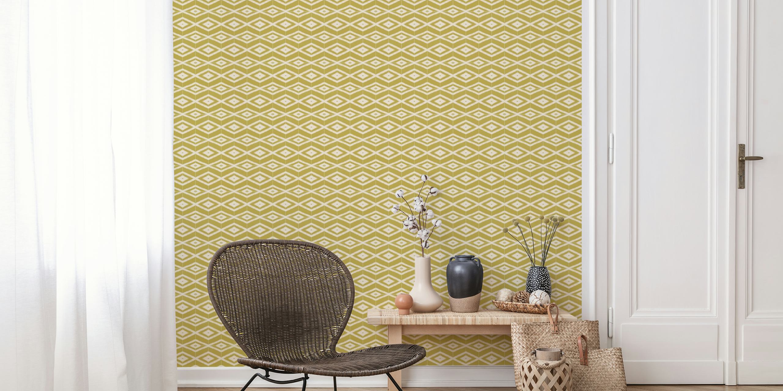 Rustic Dijon Classic Tiles papel de parede em um quarto