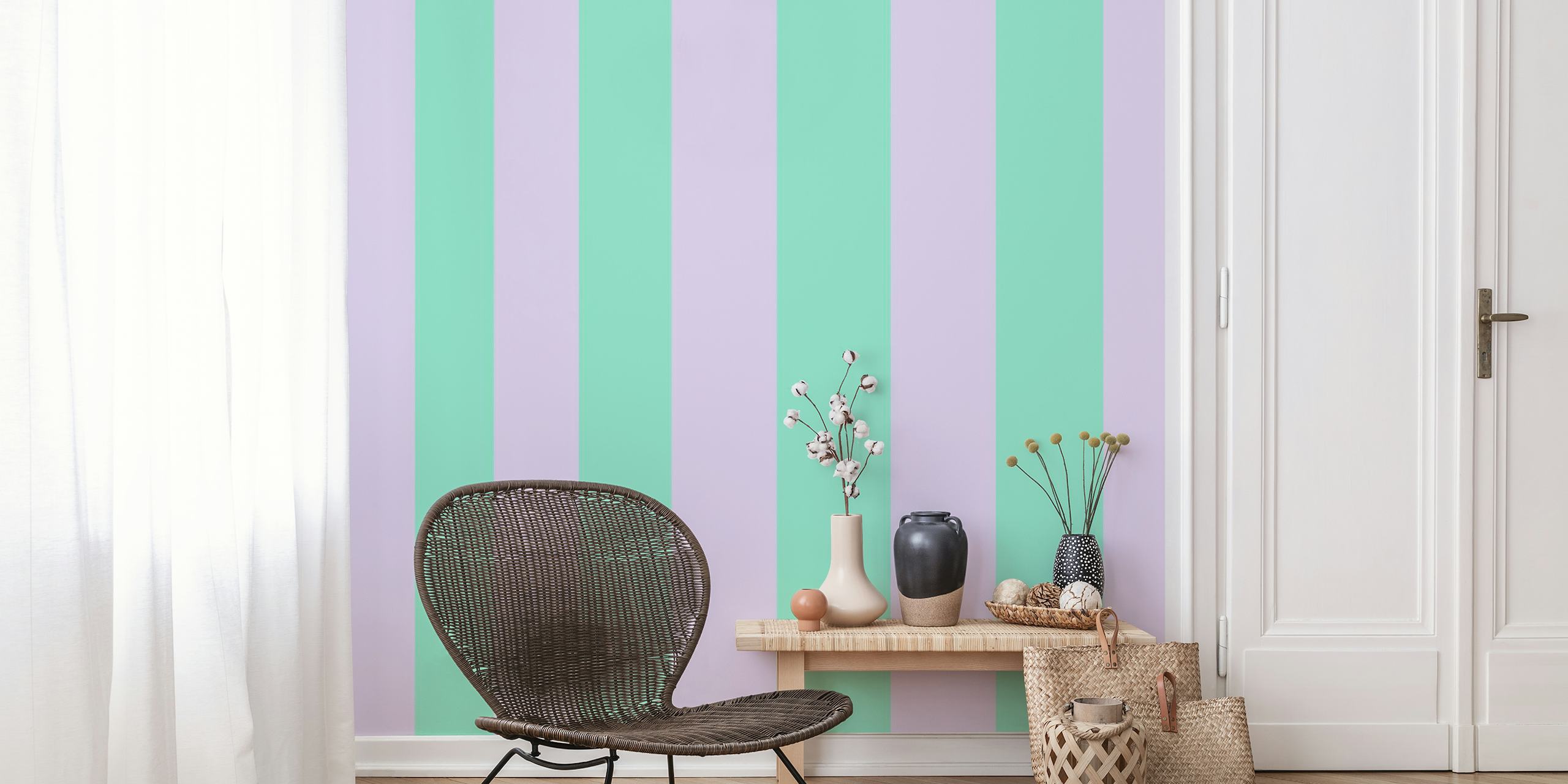 Soft Stripes Pastell papel de parede