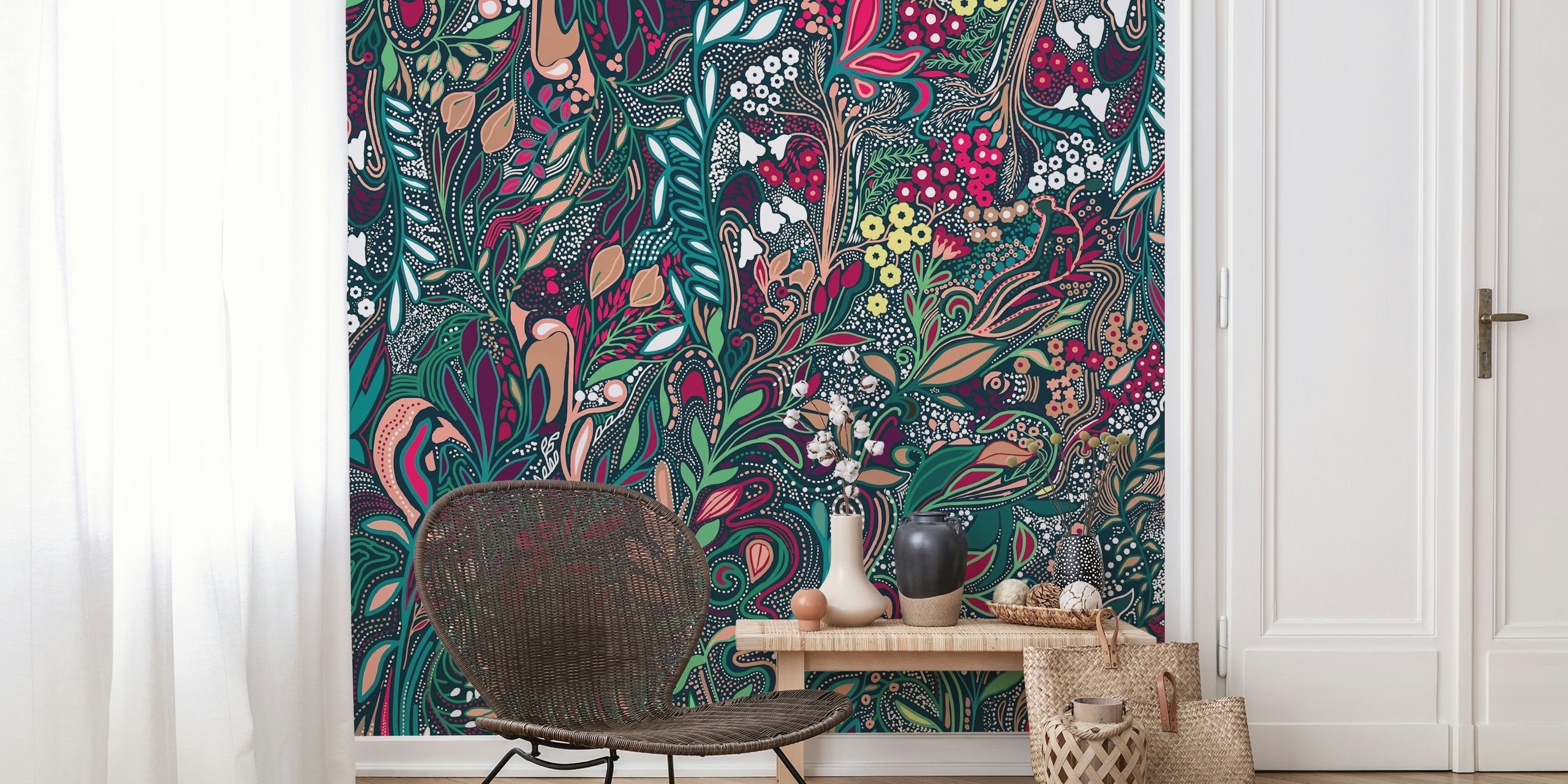Mirabilis Garden wallpaper in a room setting