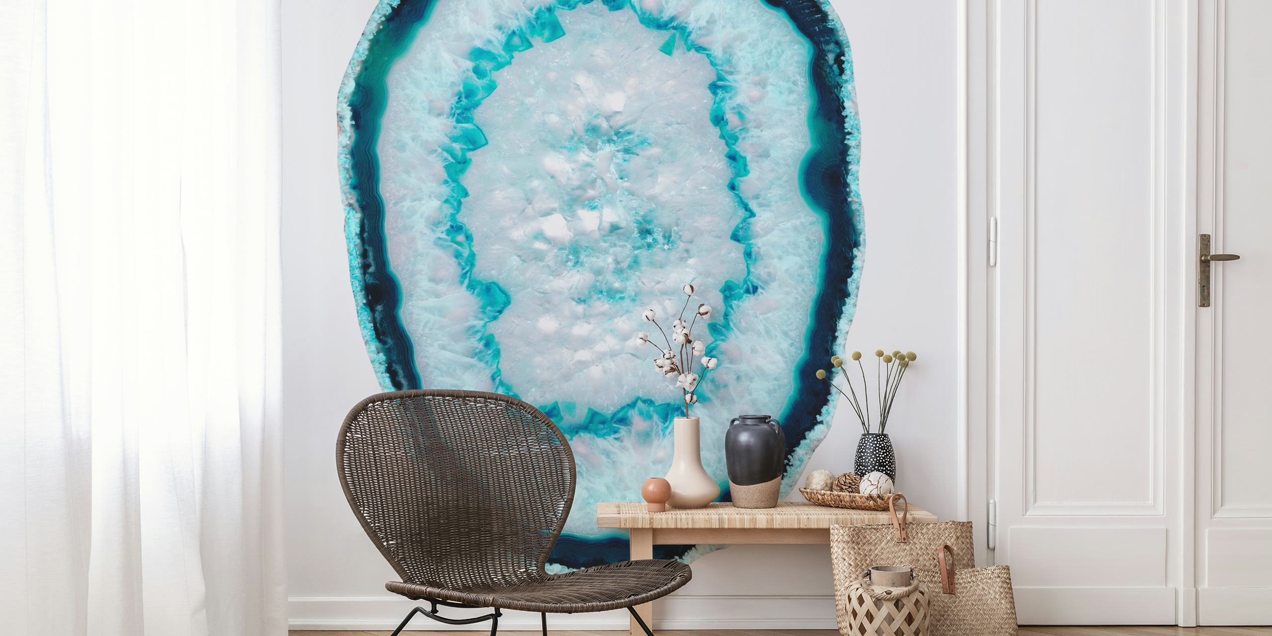 Papel de parede Aquamarine Agate em um ambiente
