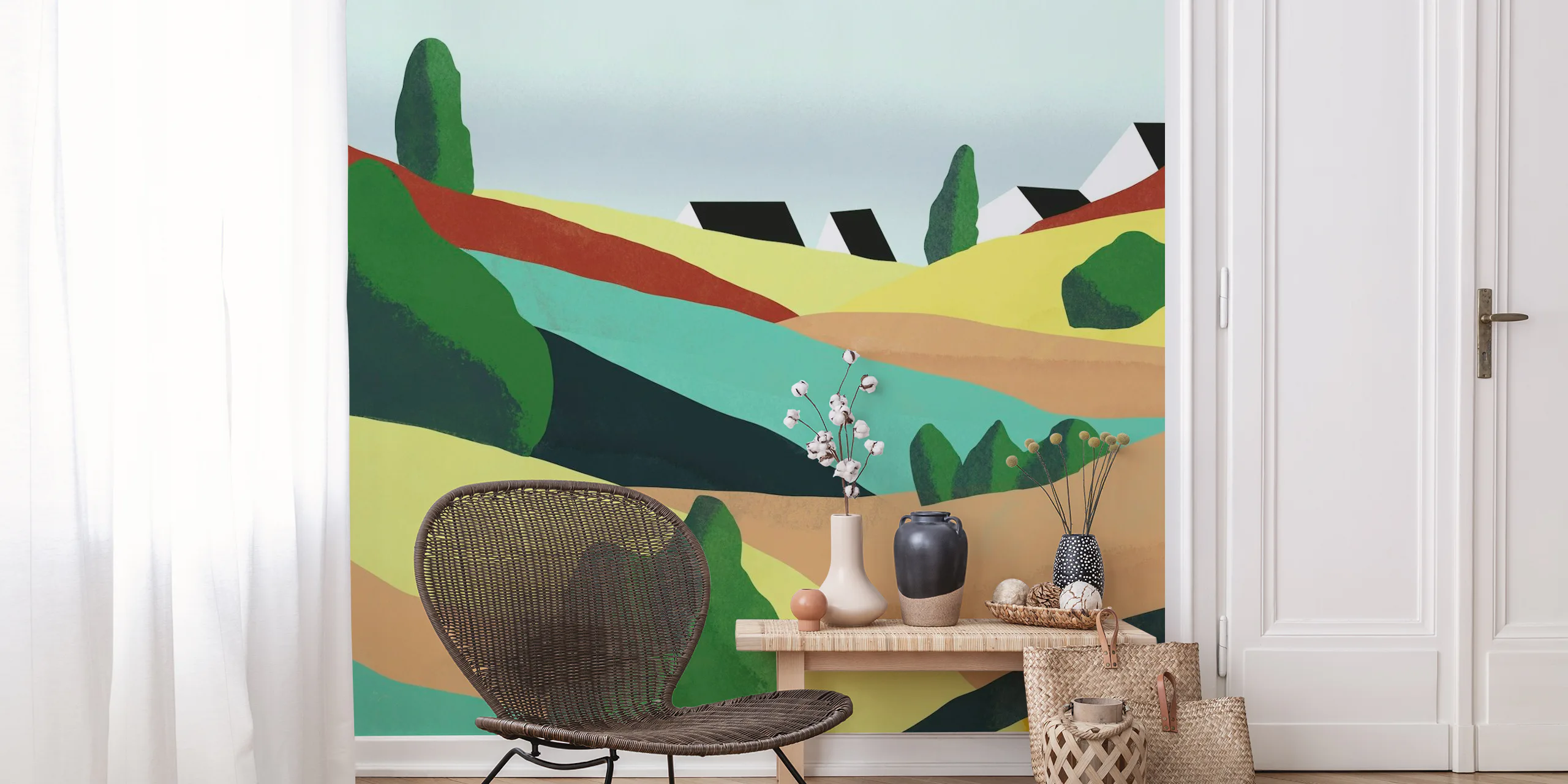 Transform your space with the 'Little Color Rolling Hills' wall mural ...