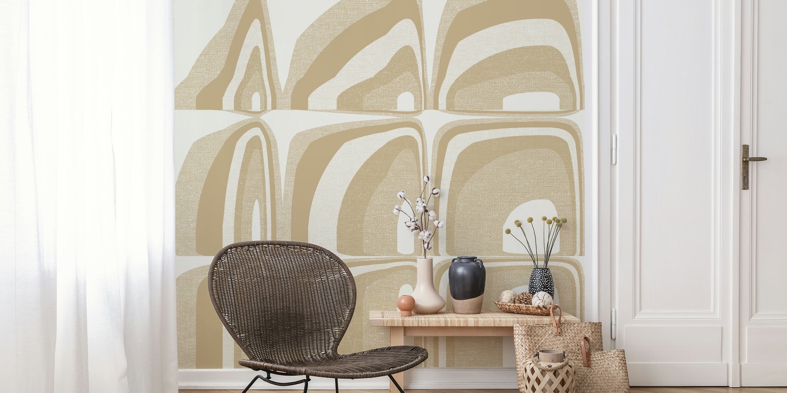 Optical Theme wallpaper in a stylish room