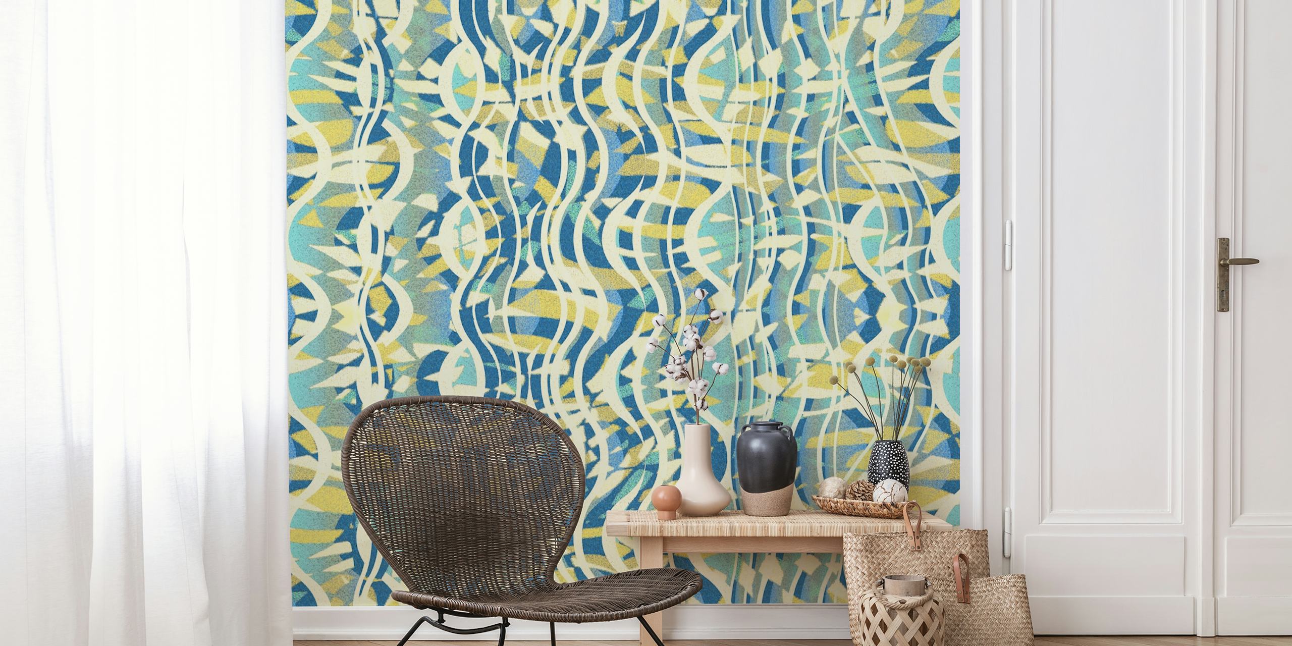 Bauhaus 03 wallpaper design in a room