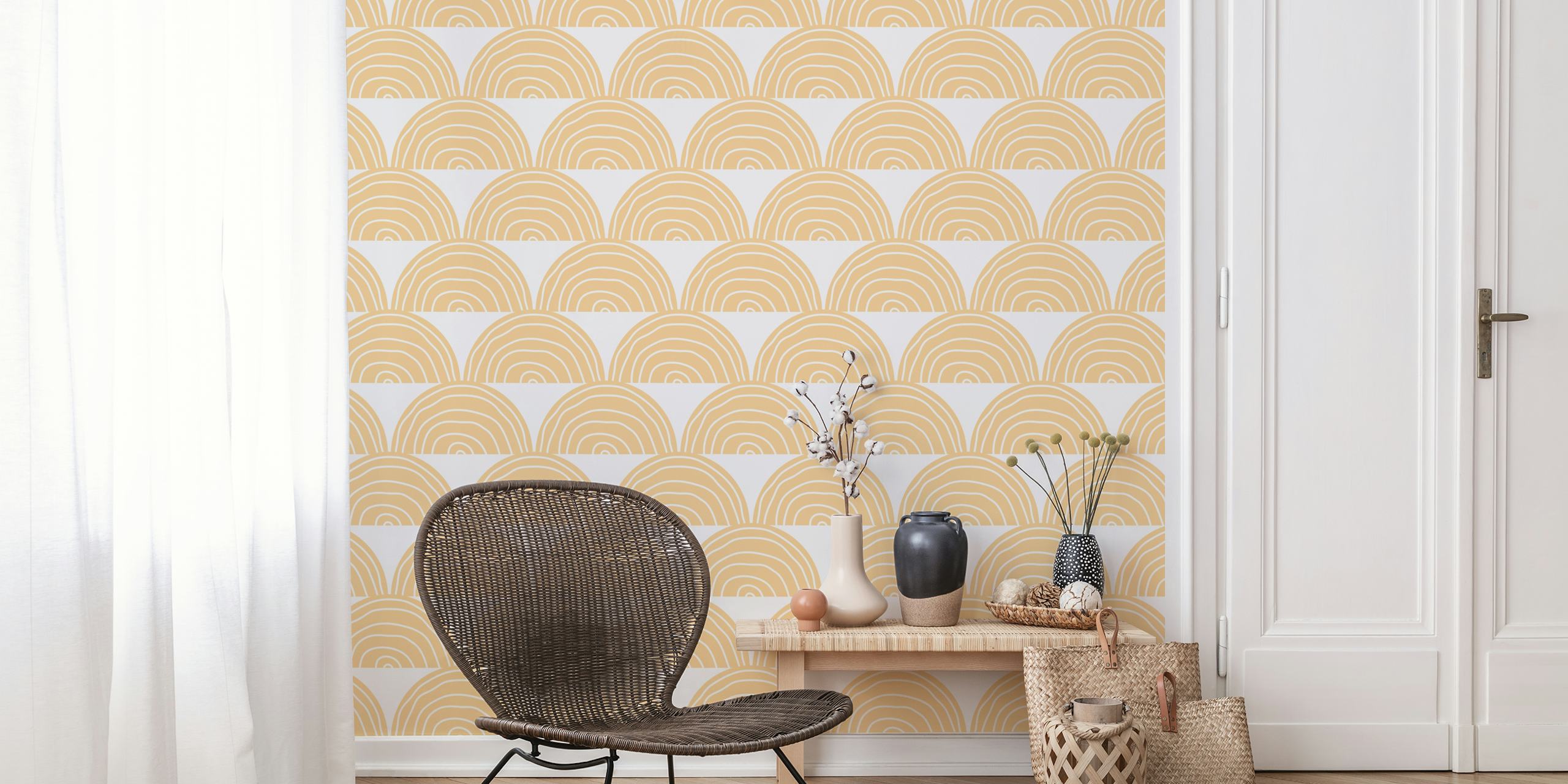 Mid Century Bohemian Tapetti Huoneessa