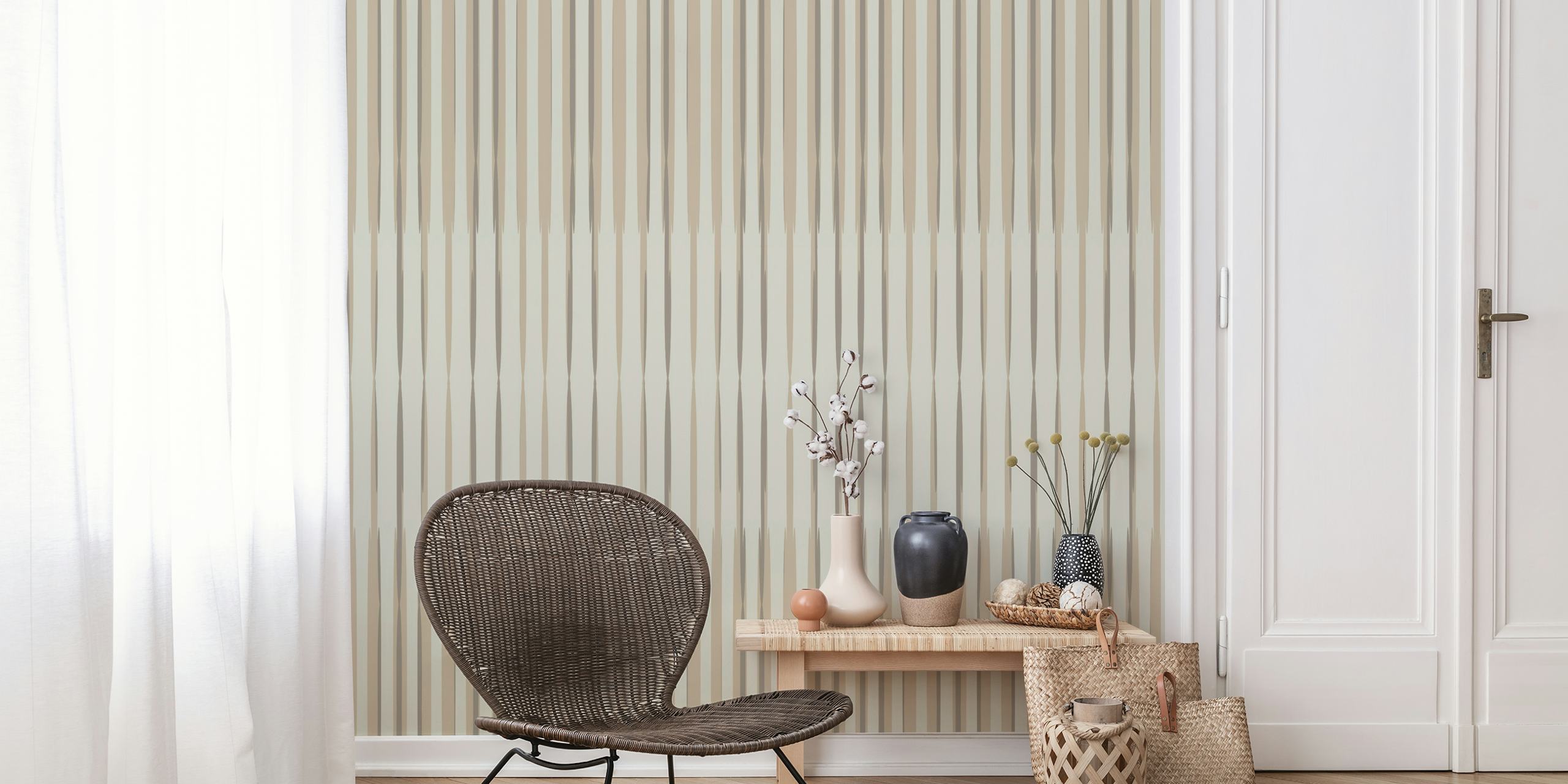 Japandi Minimalist 9 wallpaper in a modern room